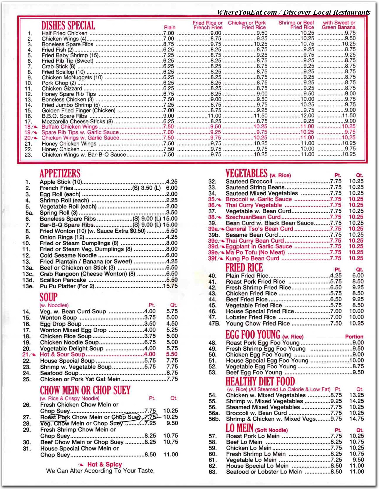 menu image