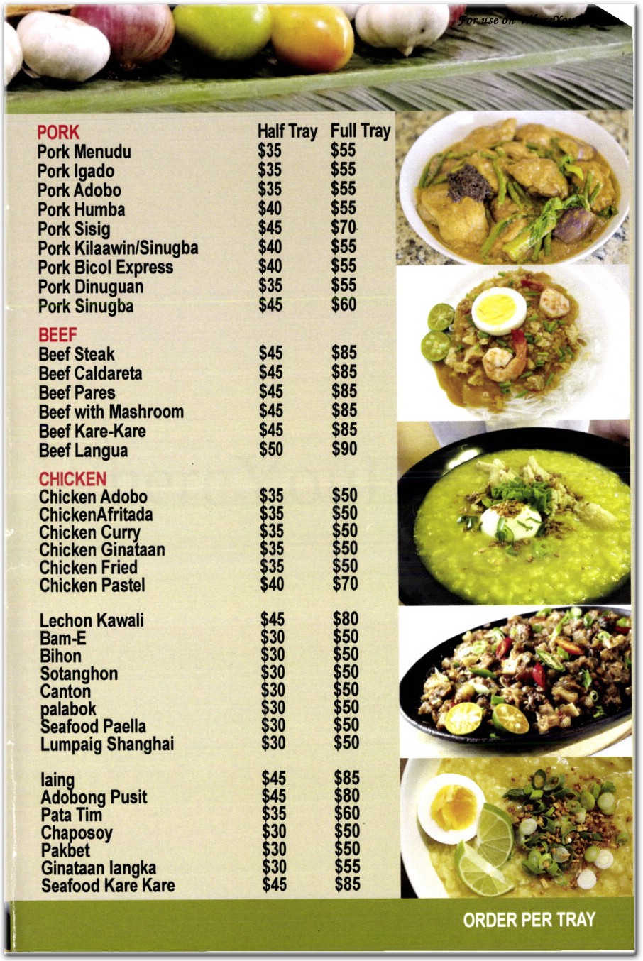 menu image