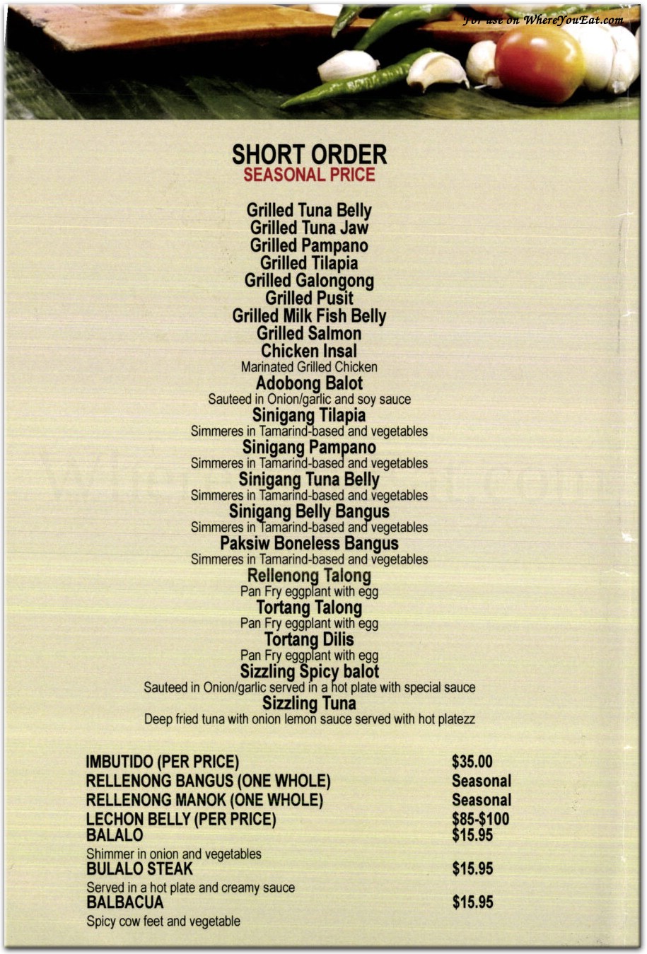 menu image