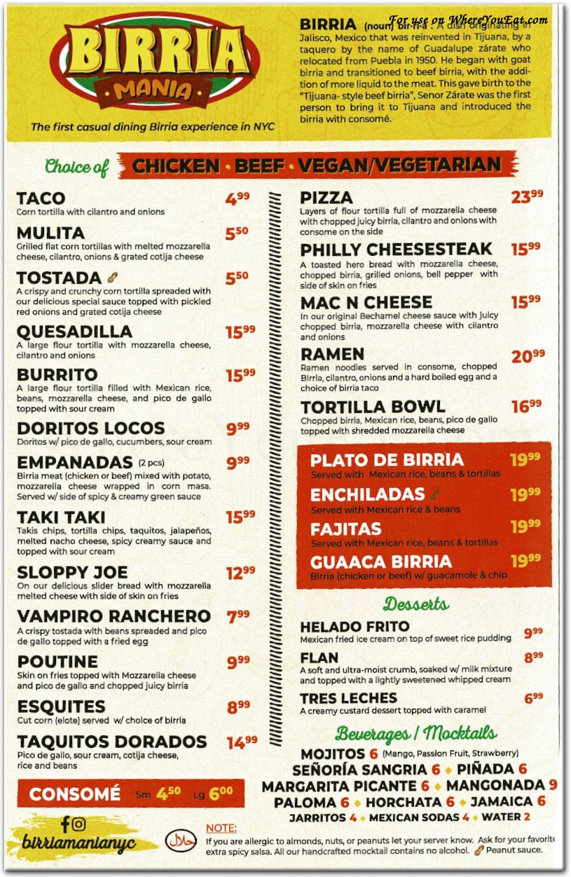 menu image