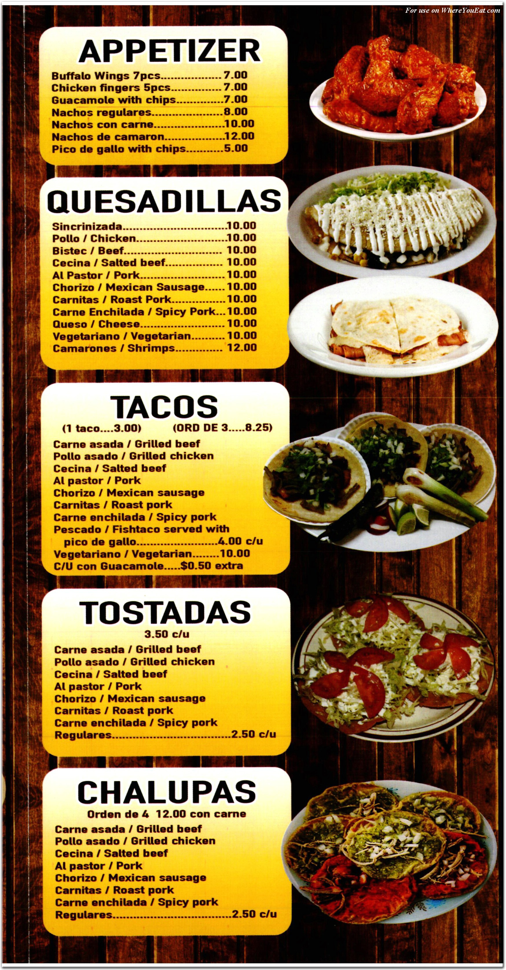 menu image