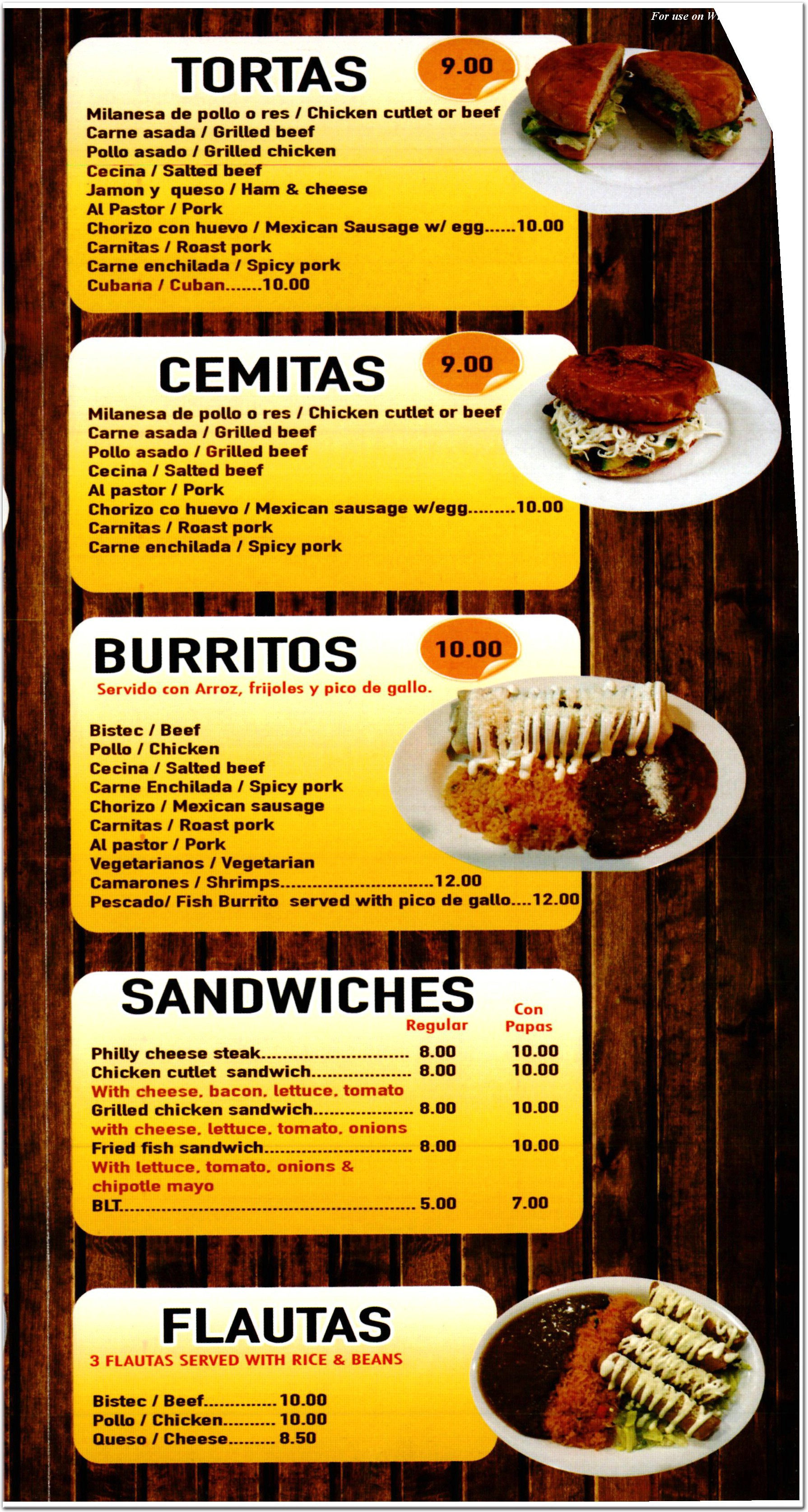 menu image