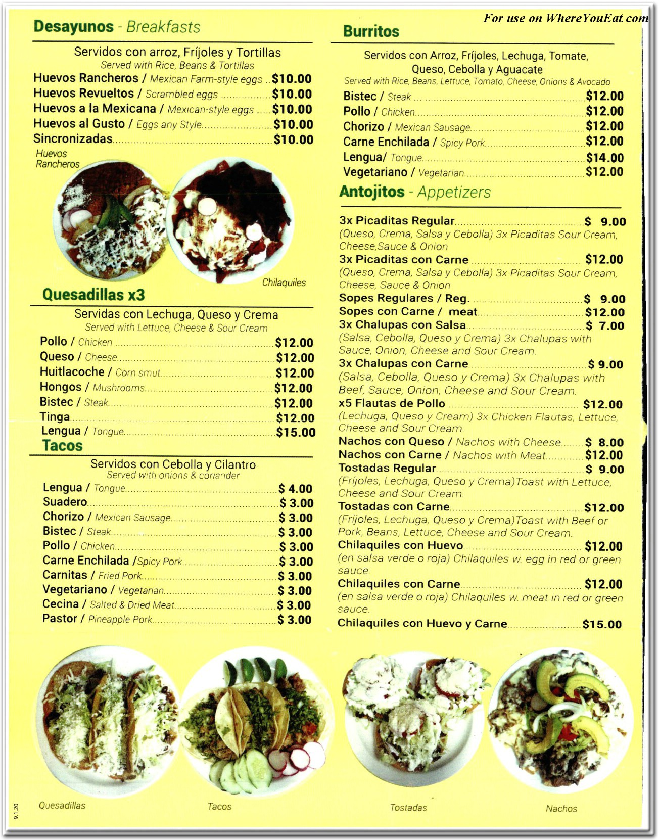 menu image