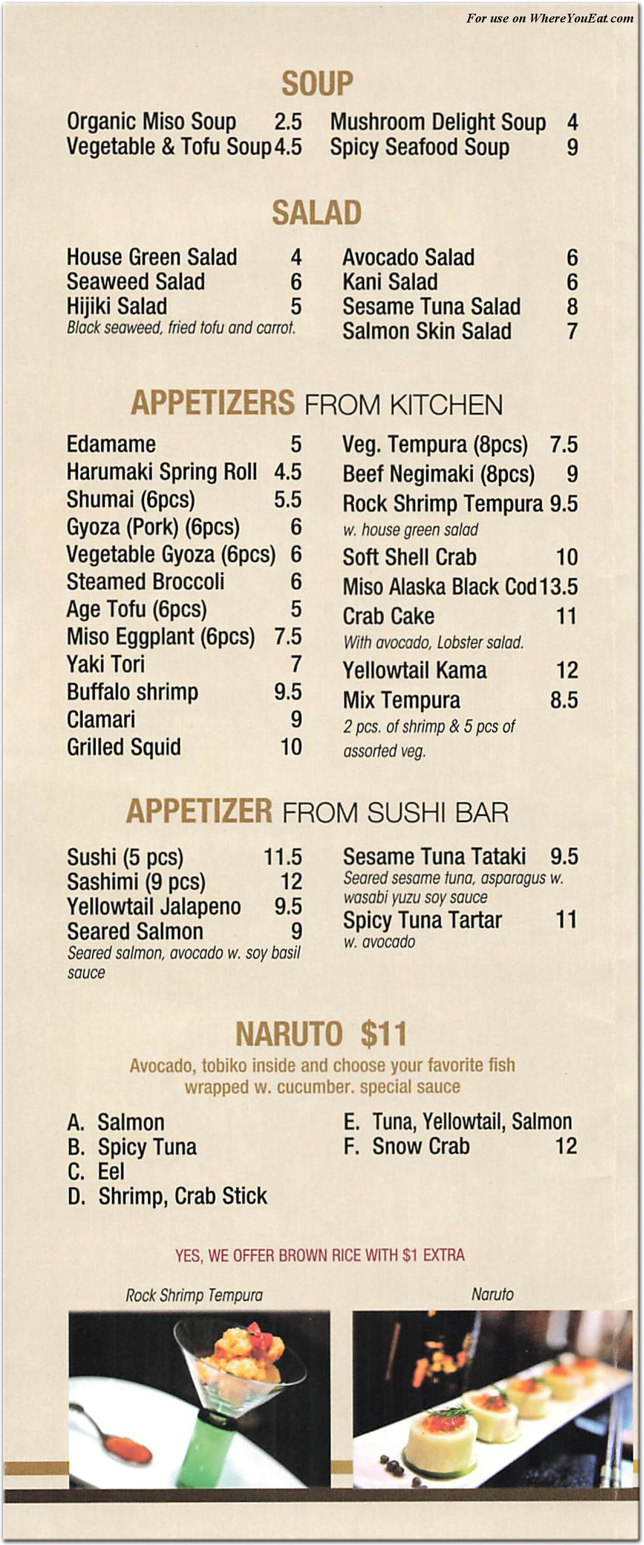 menu image