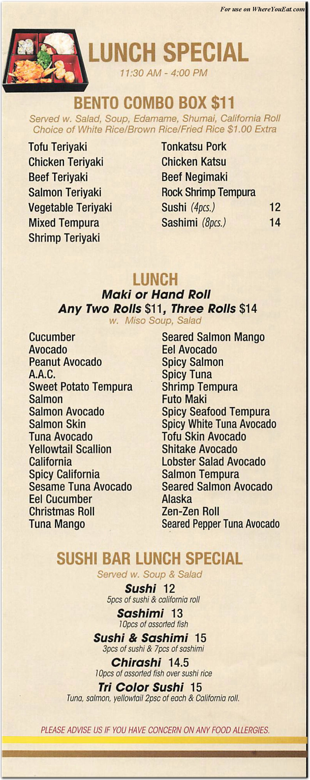 menu image