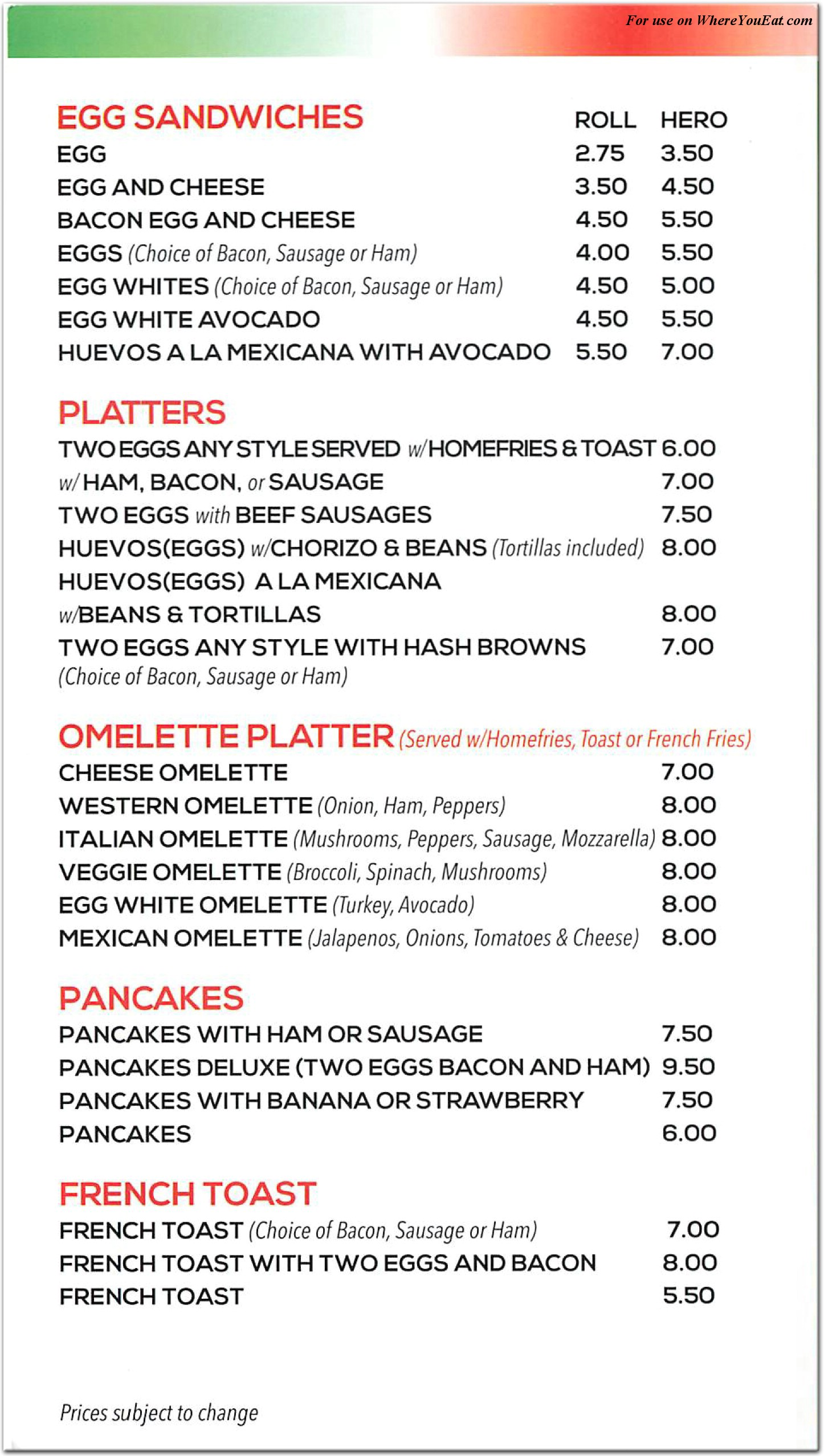 menu image