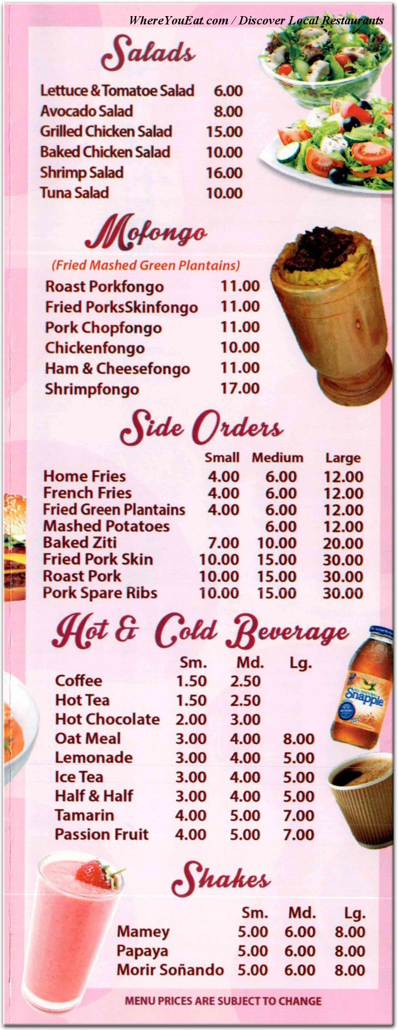 menu image