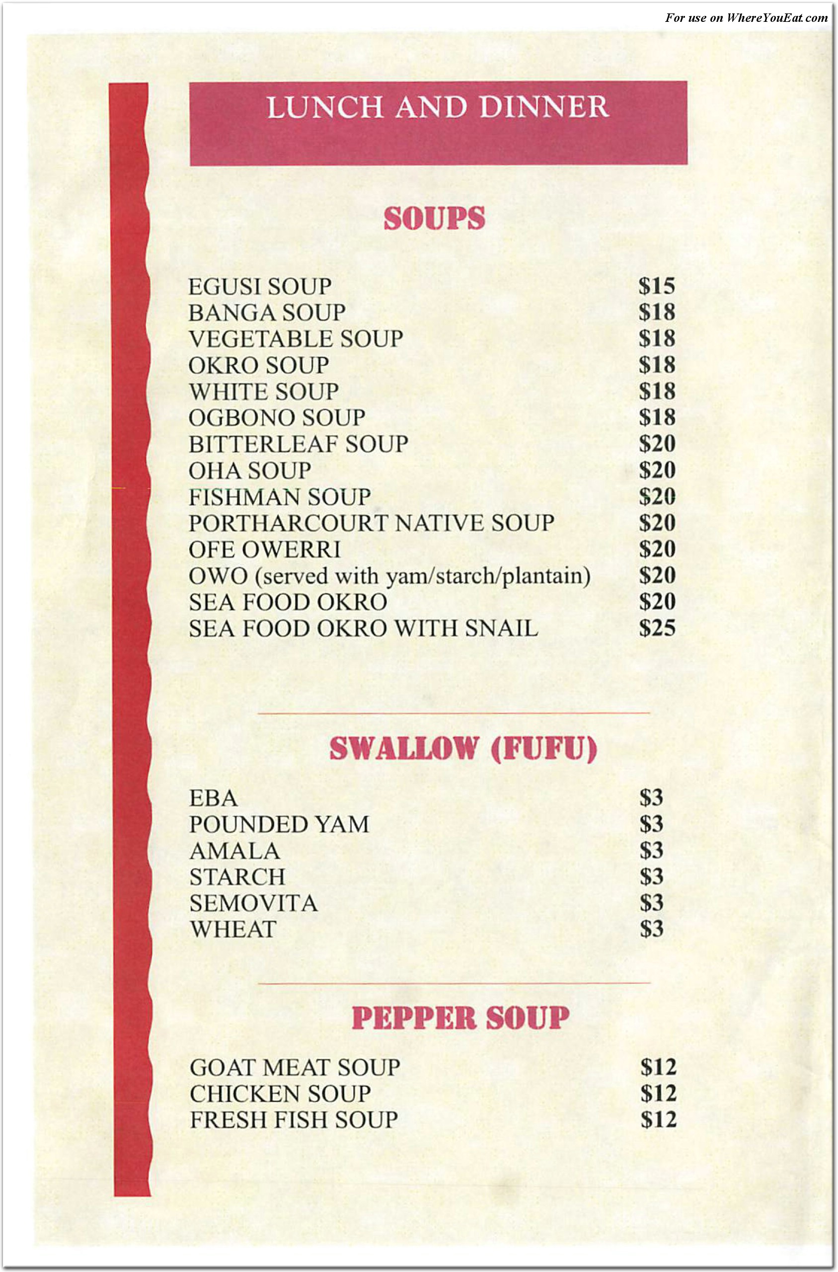 menu image