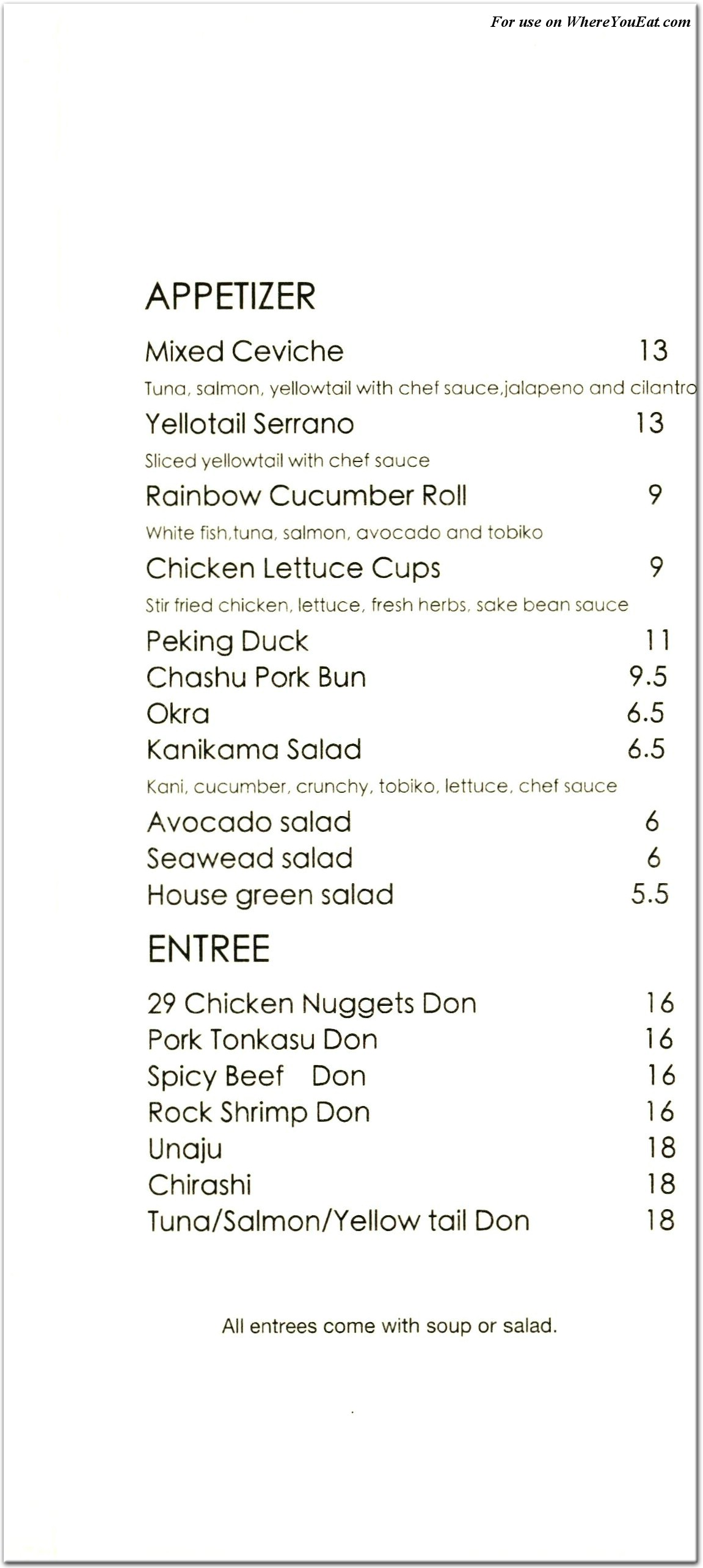 menu image