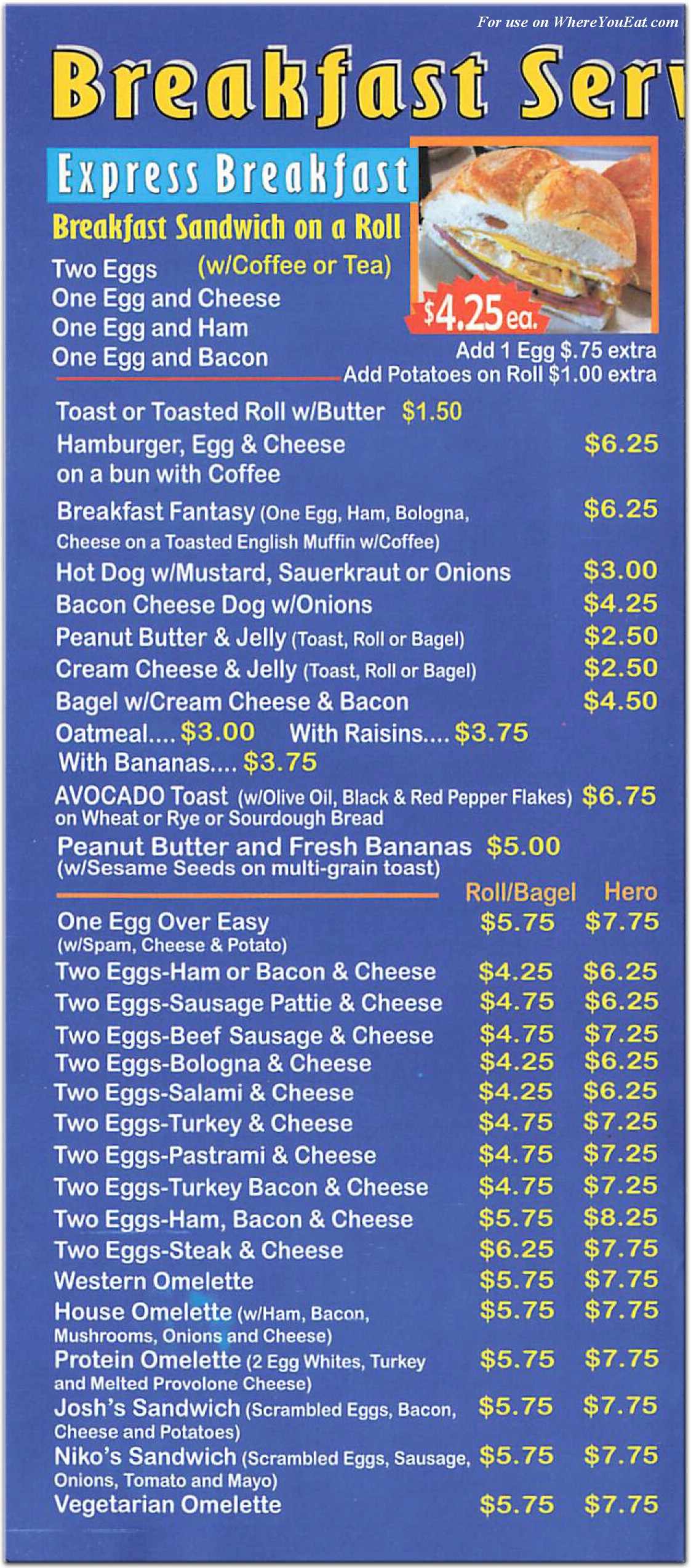 menu image