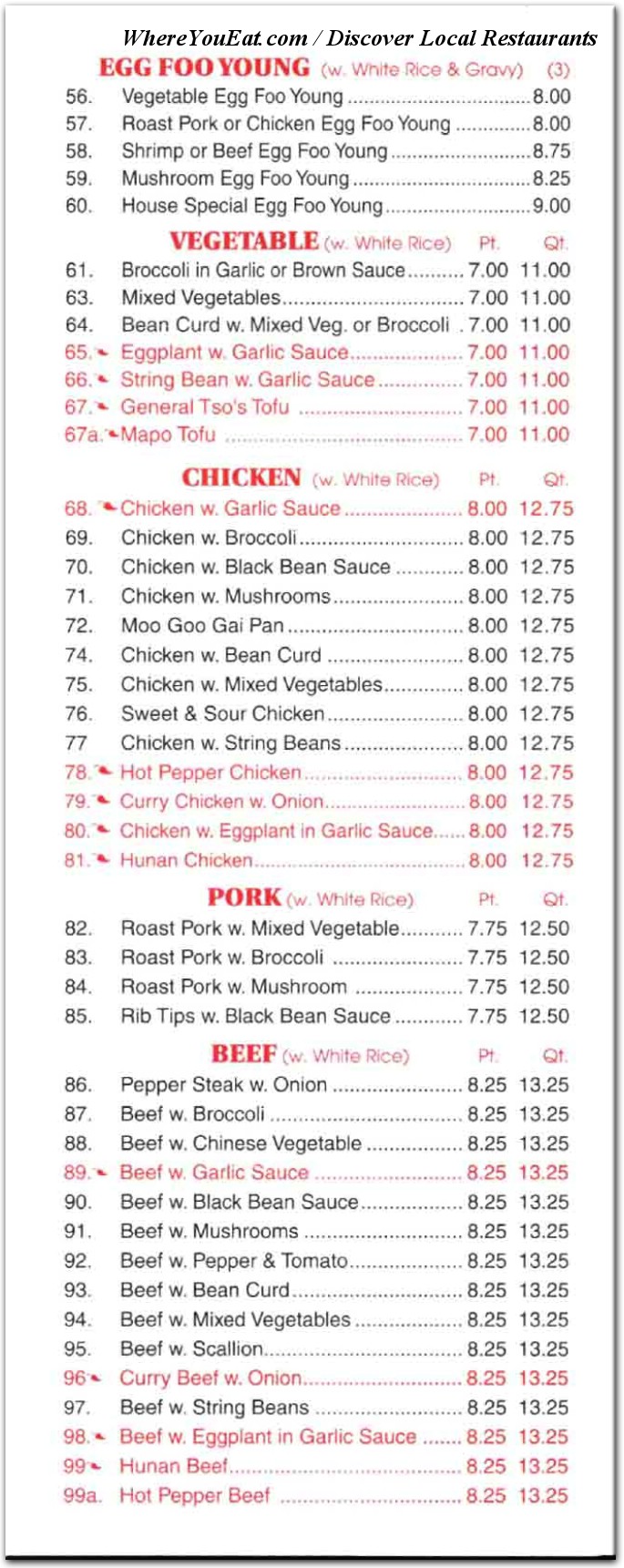 menu image