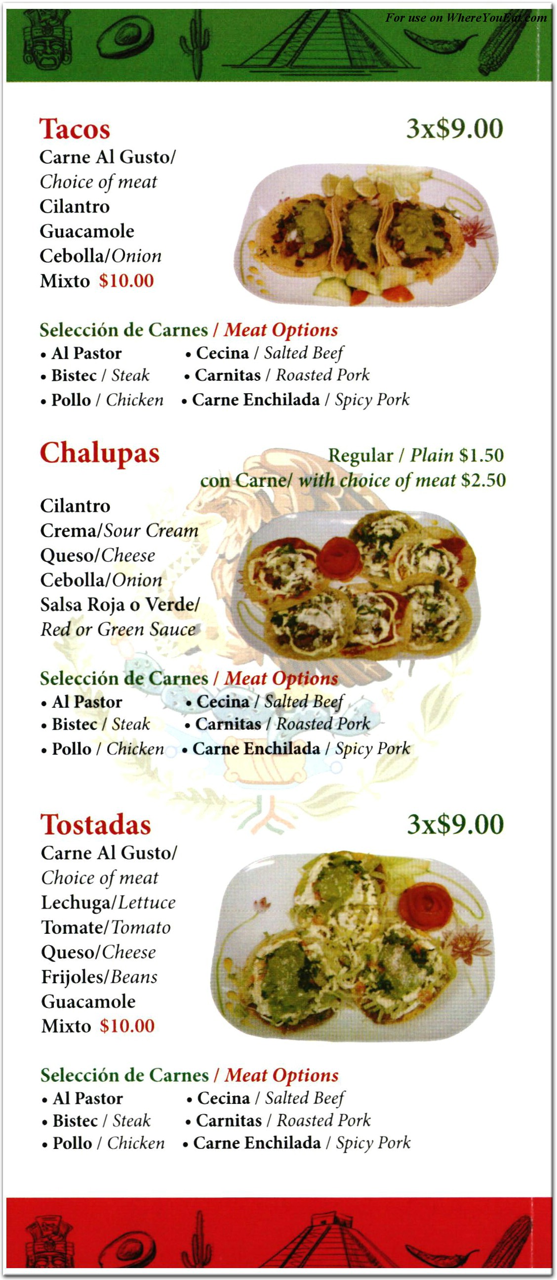 menu image