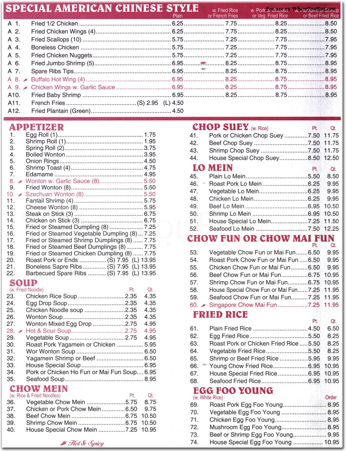 menu image