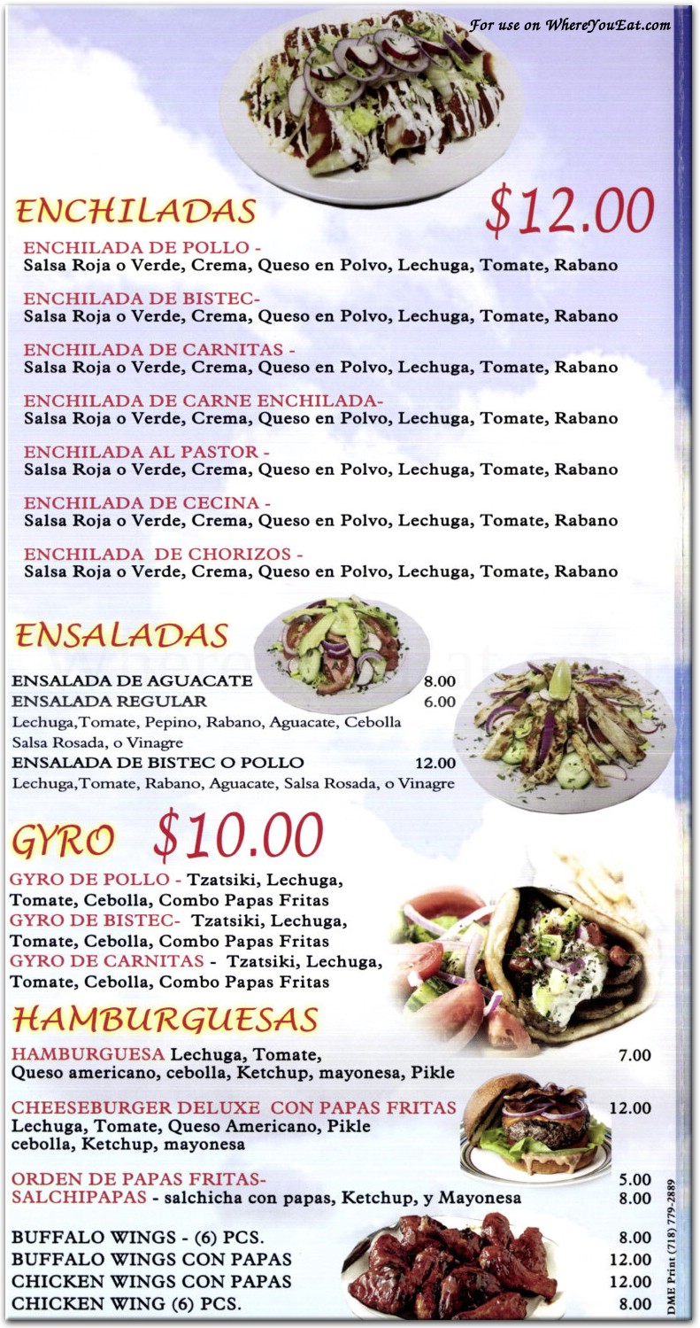 menu image