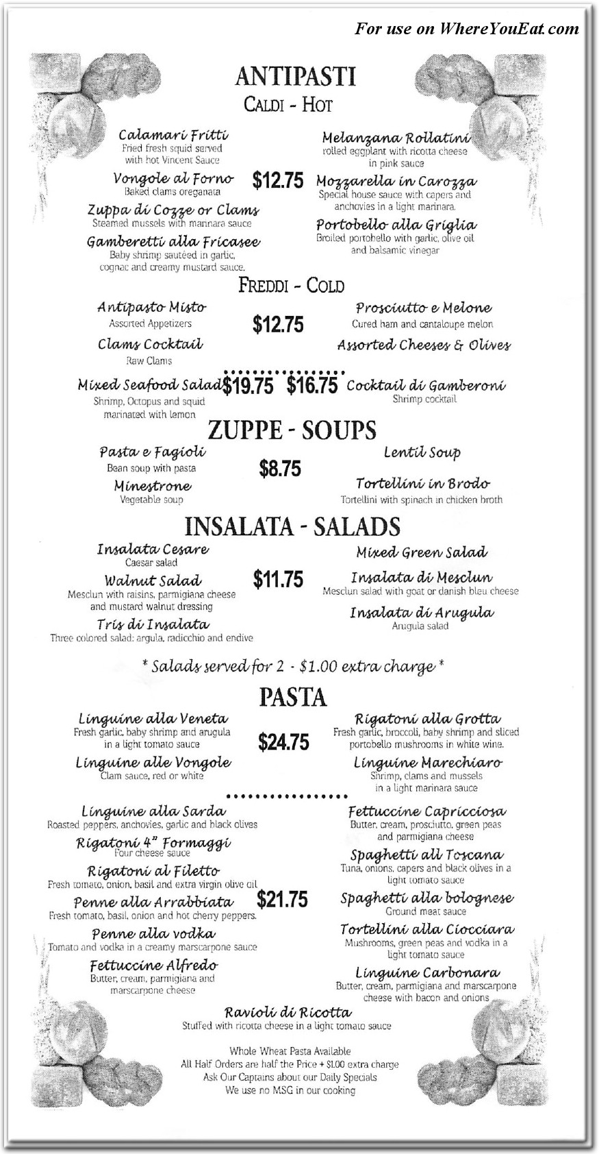 menu image