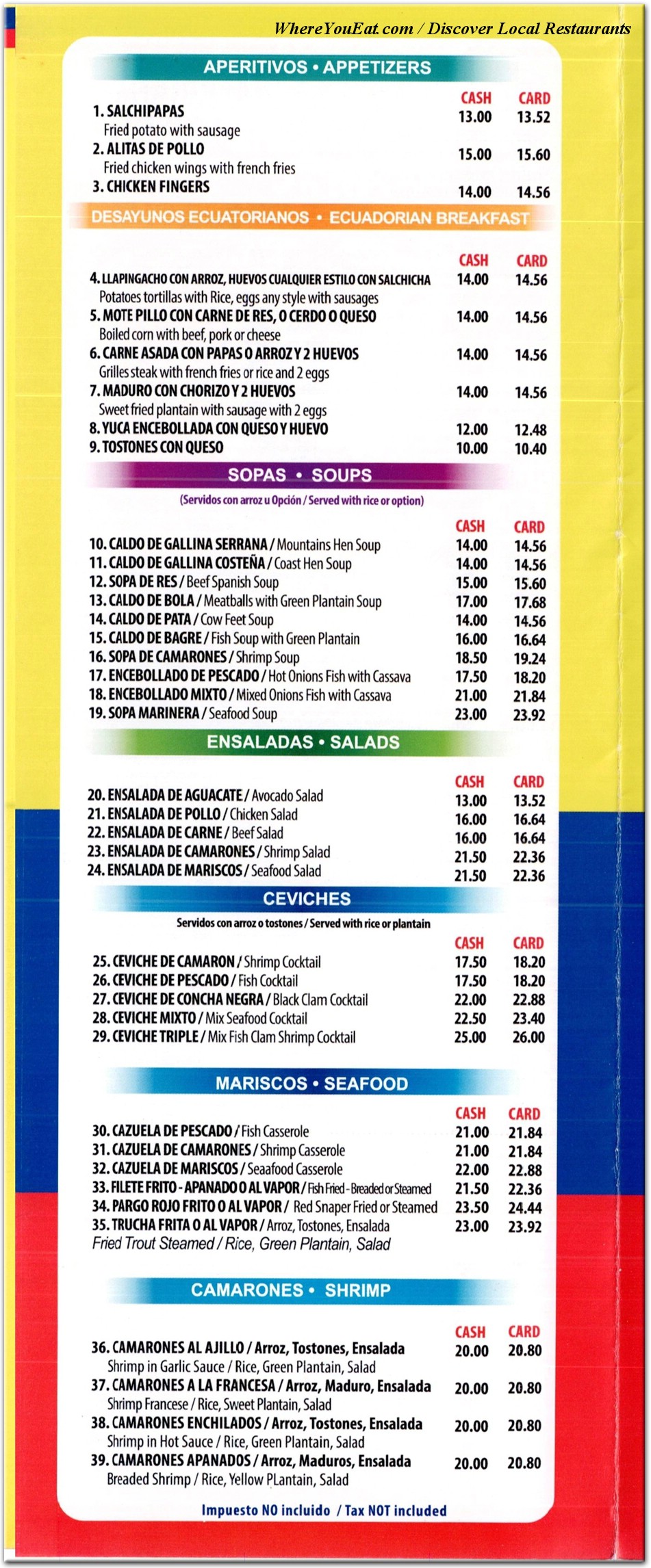 menu image