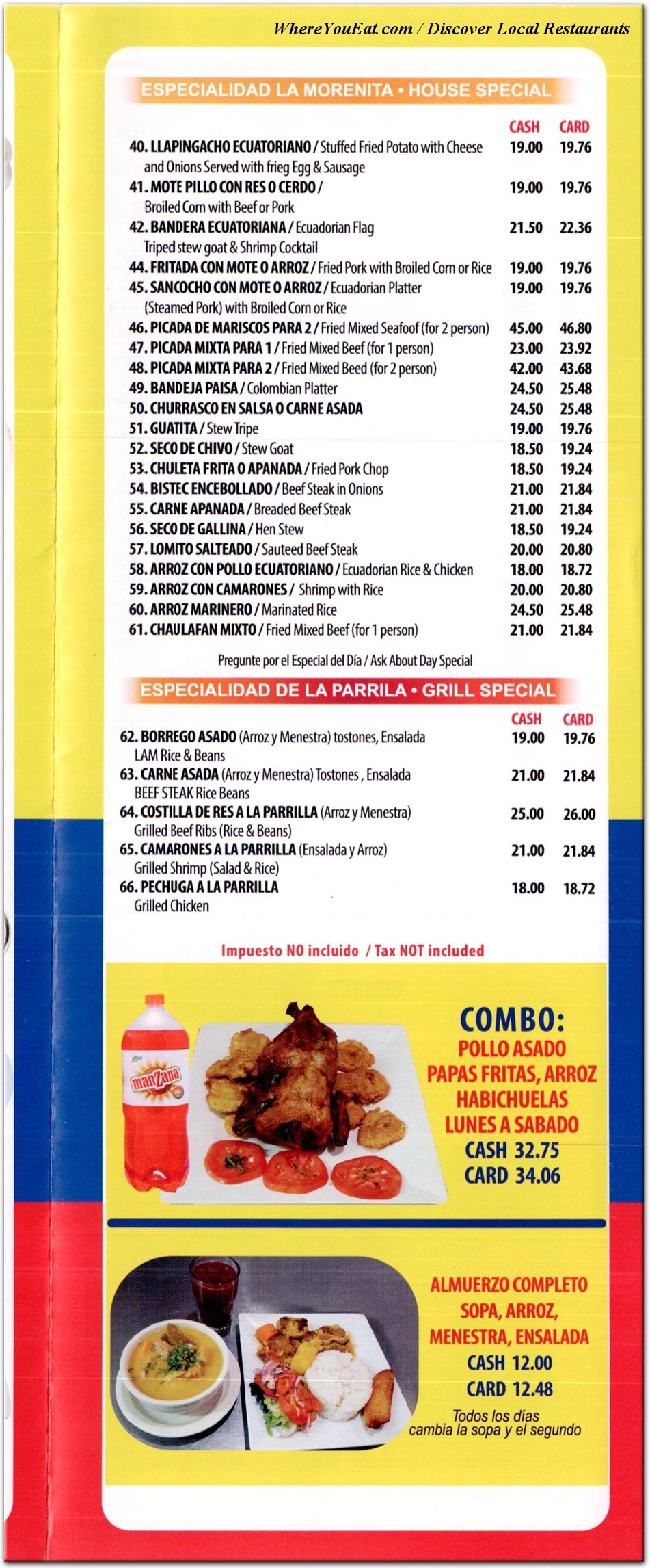 menu image