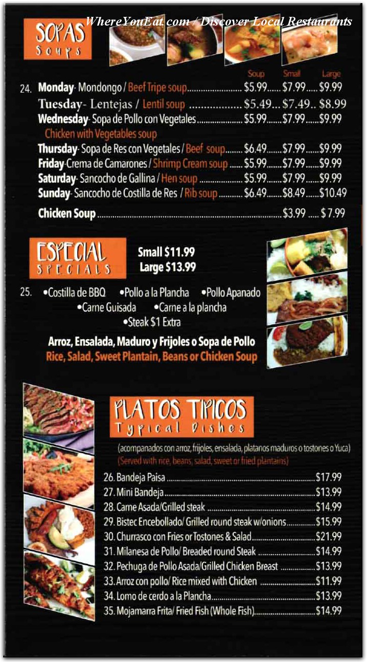 menu image