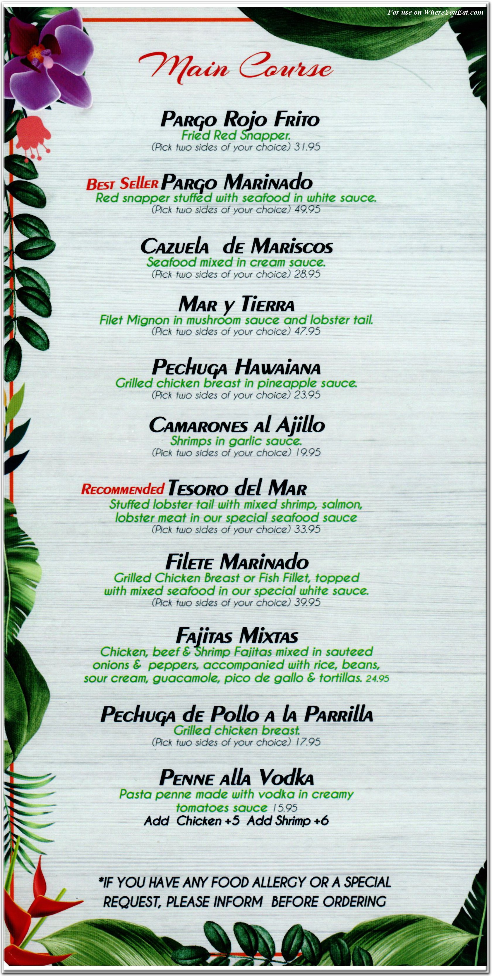 menu image