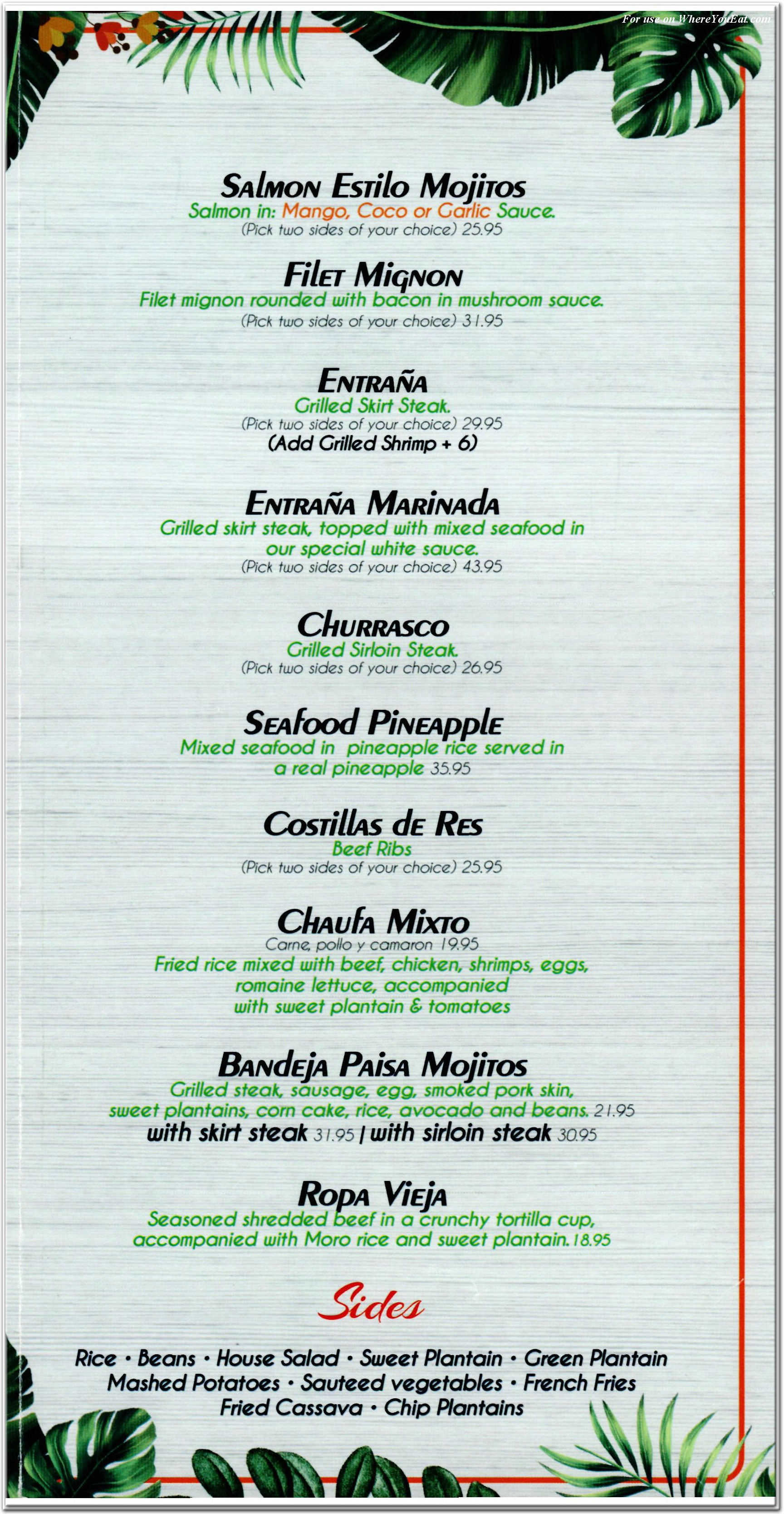 menu image