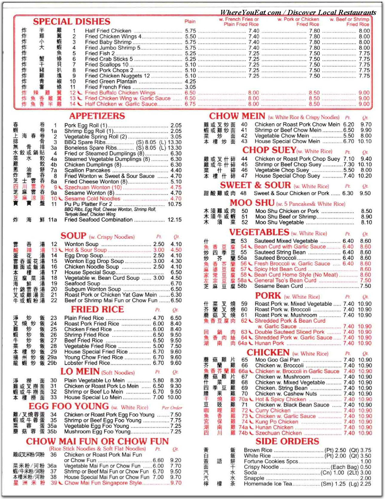 menu image