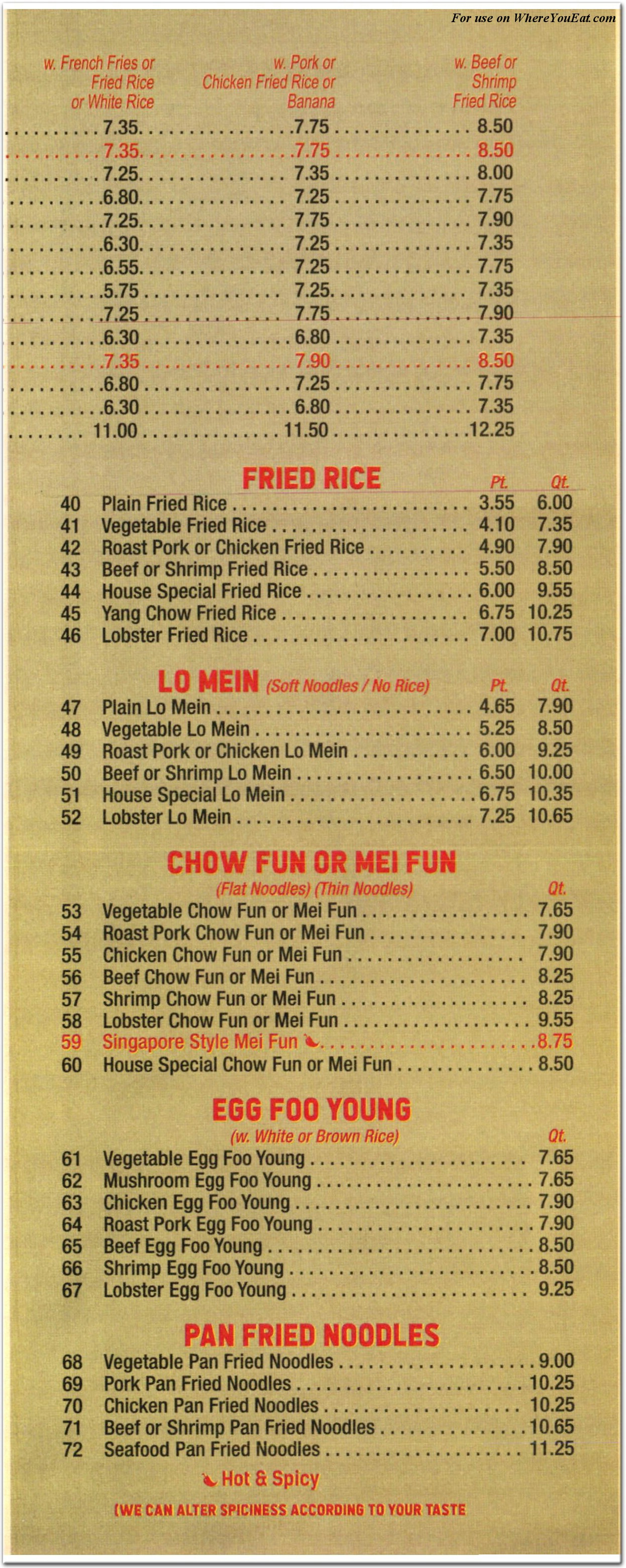 menu image