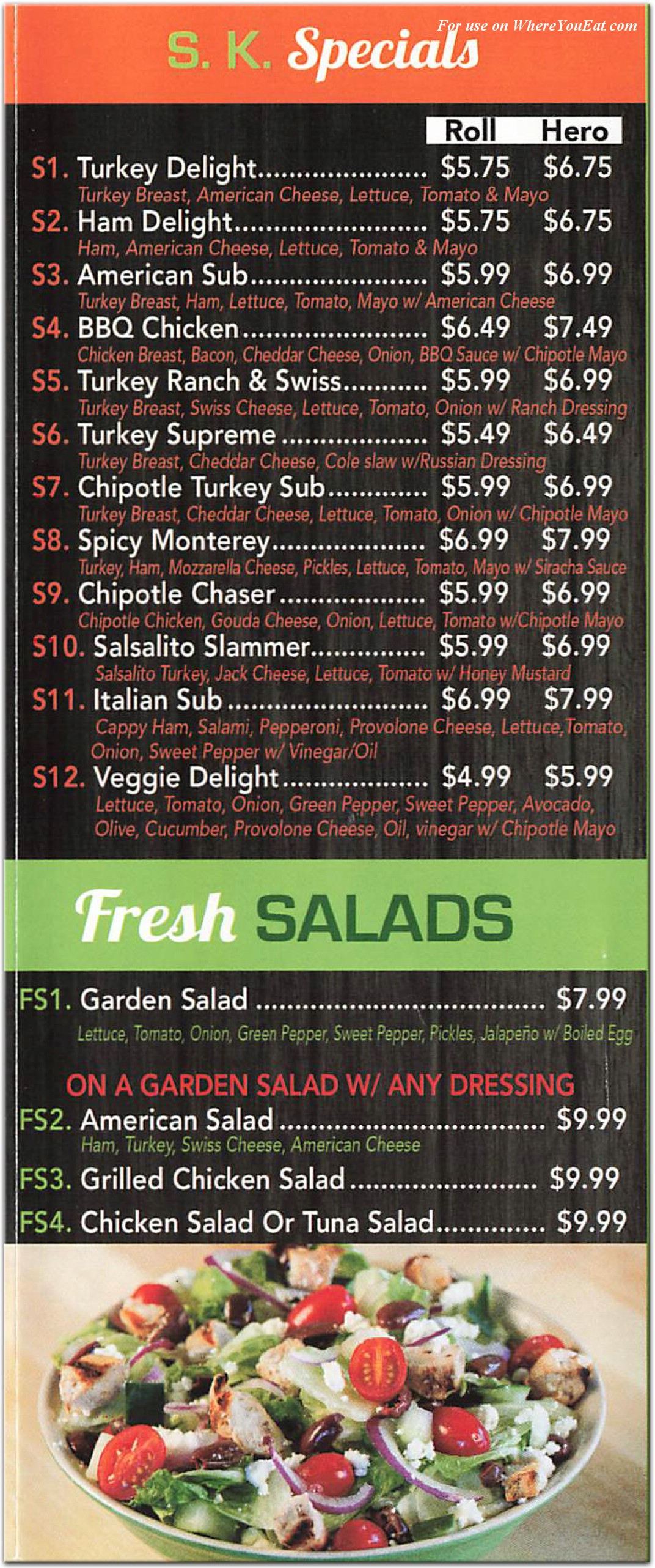 menu image