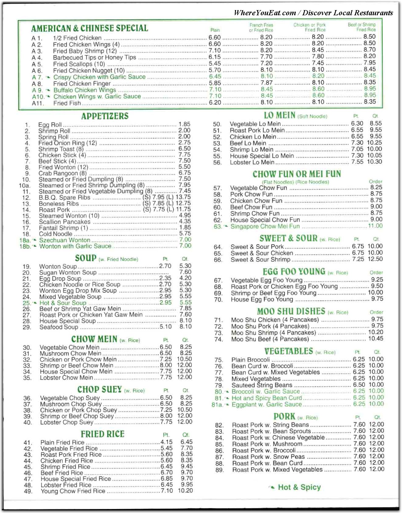 menu image