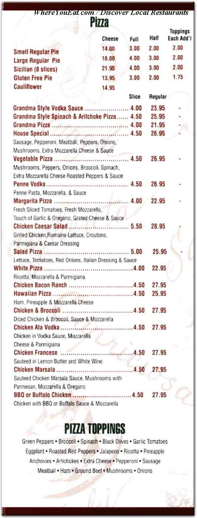 menu image