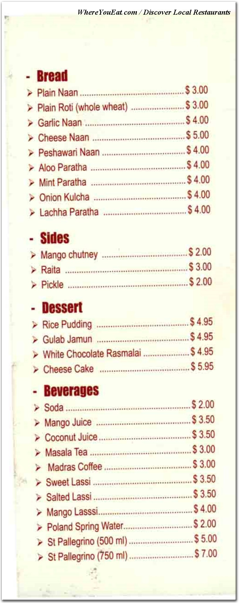 menu image