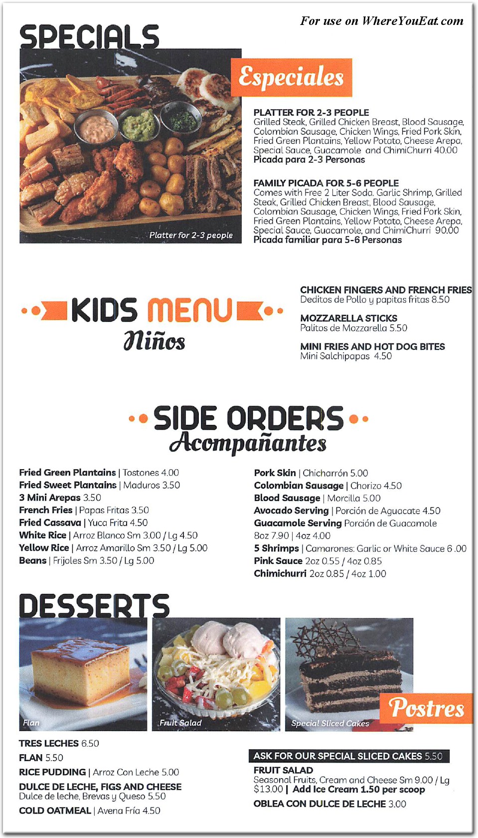 menu image