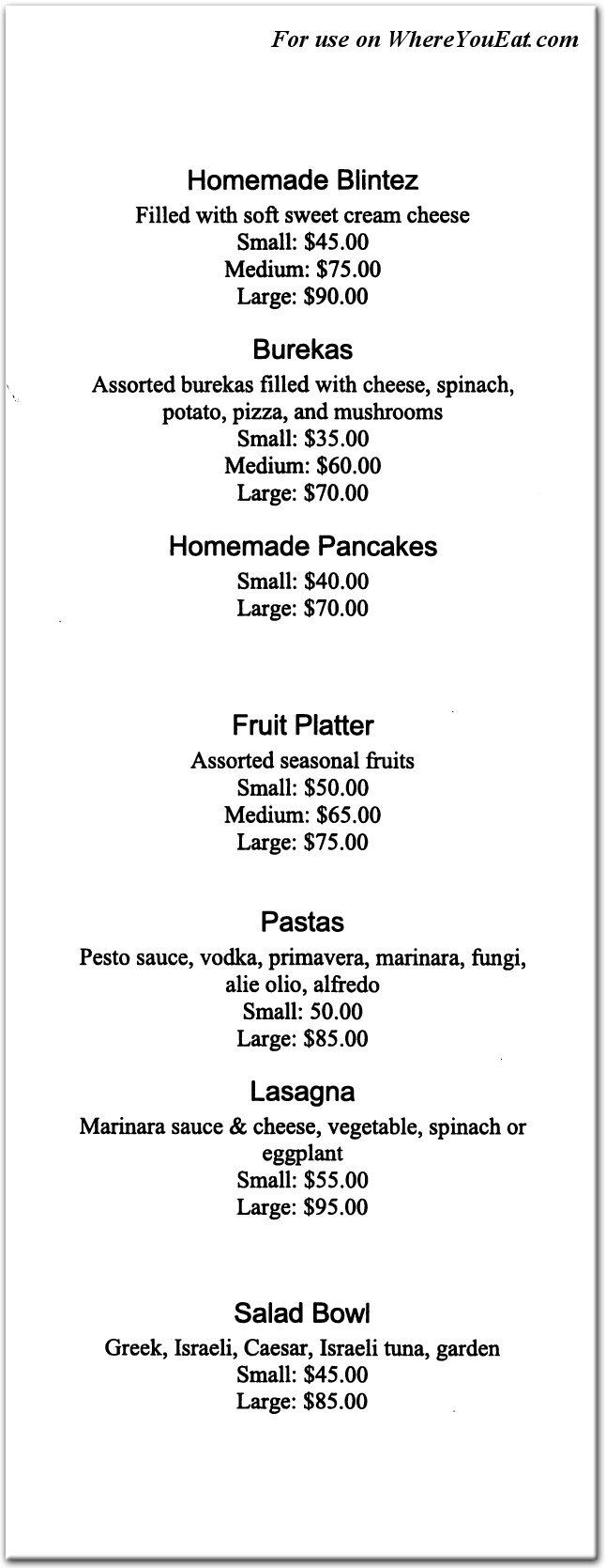 menu image