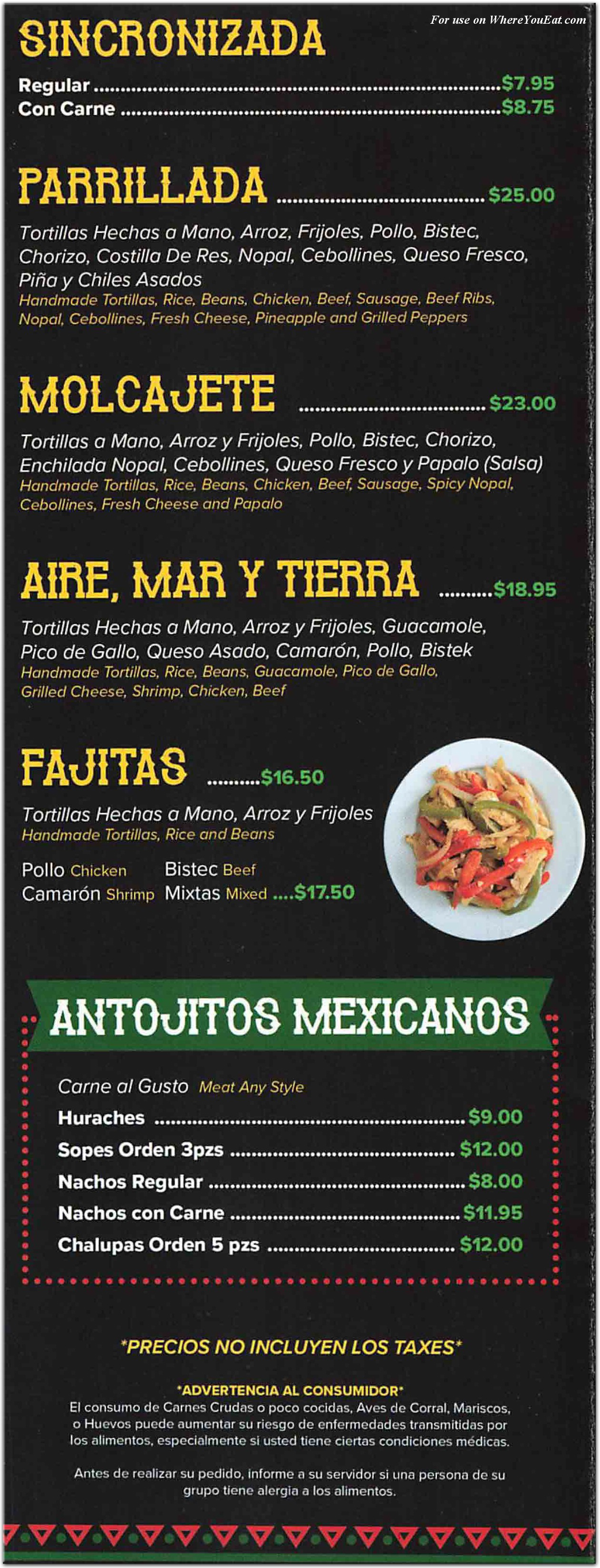 menu image