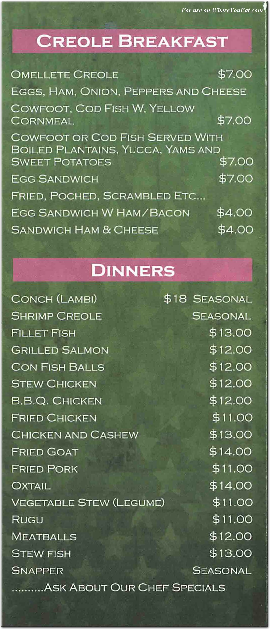 menu image