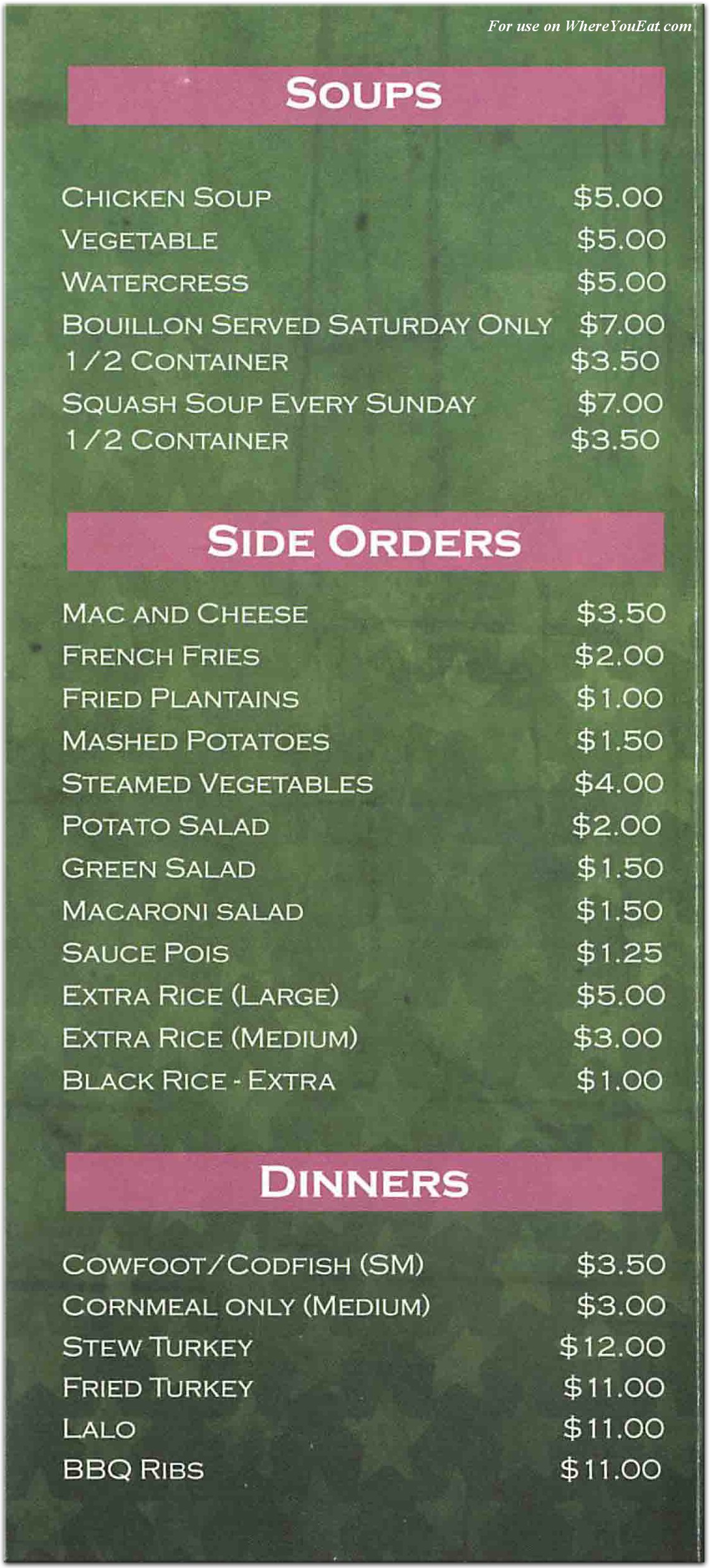 menu image