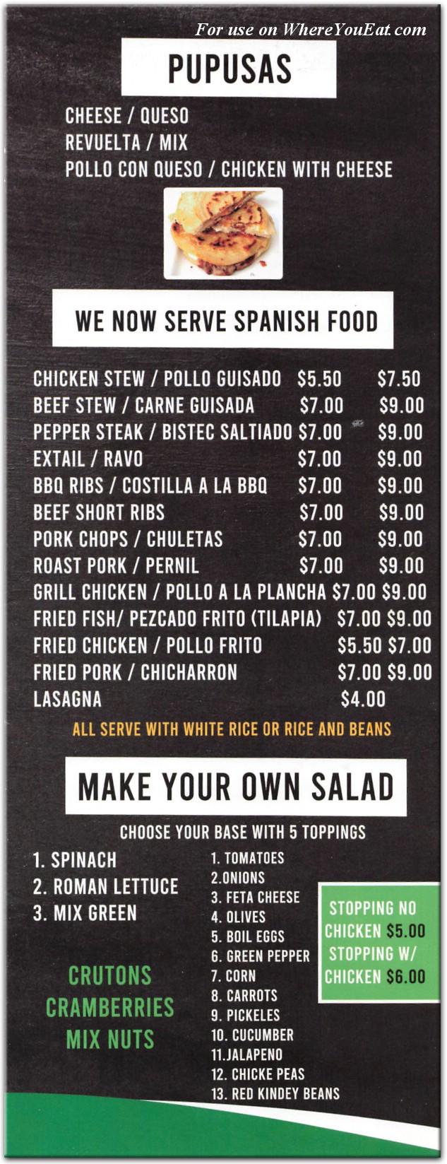 menu image