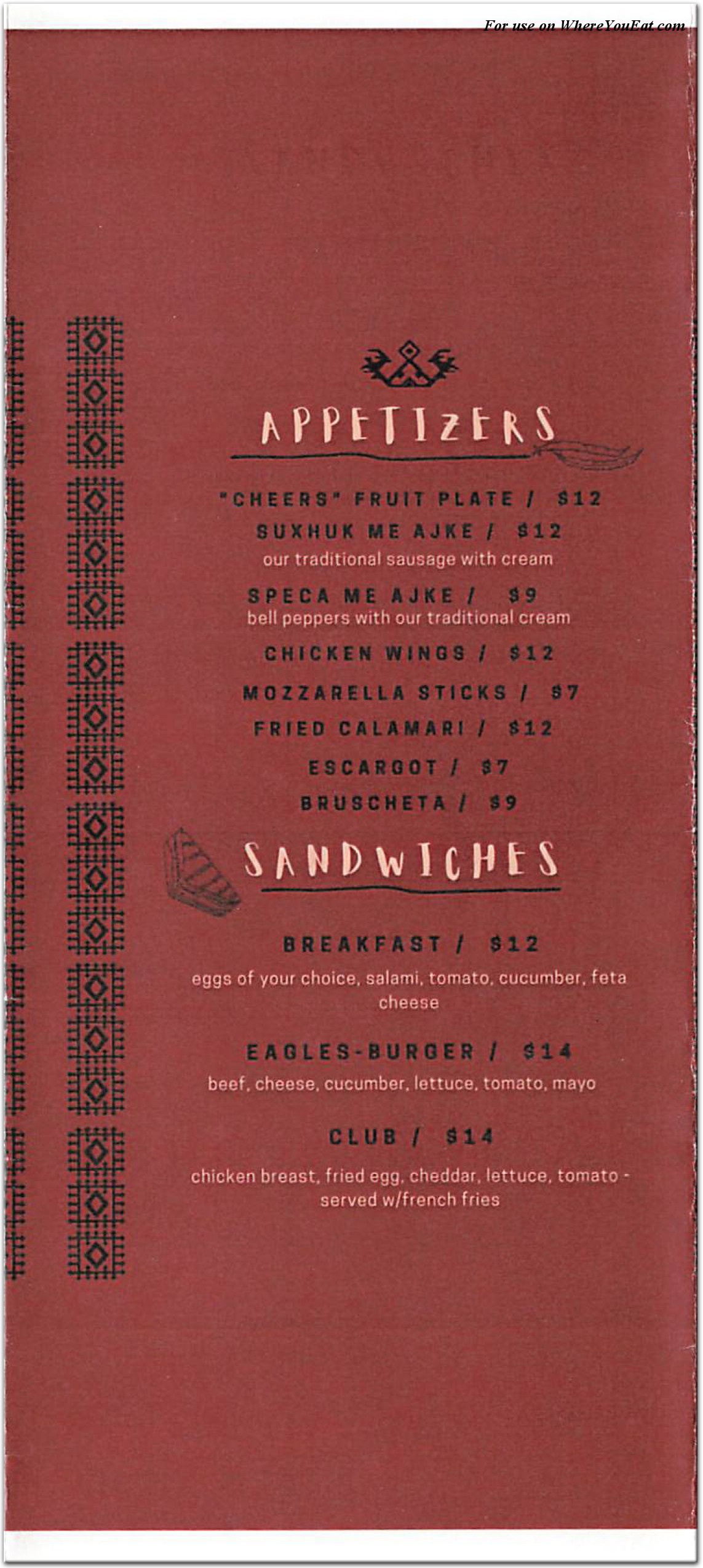 menu image