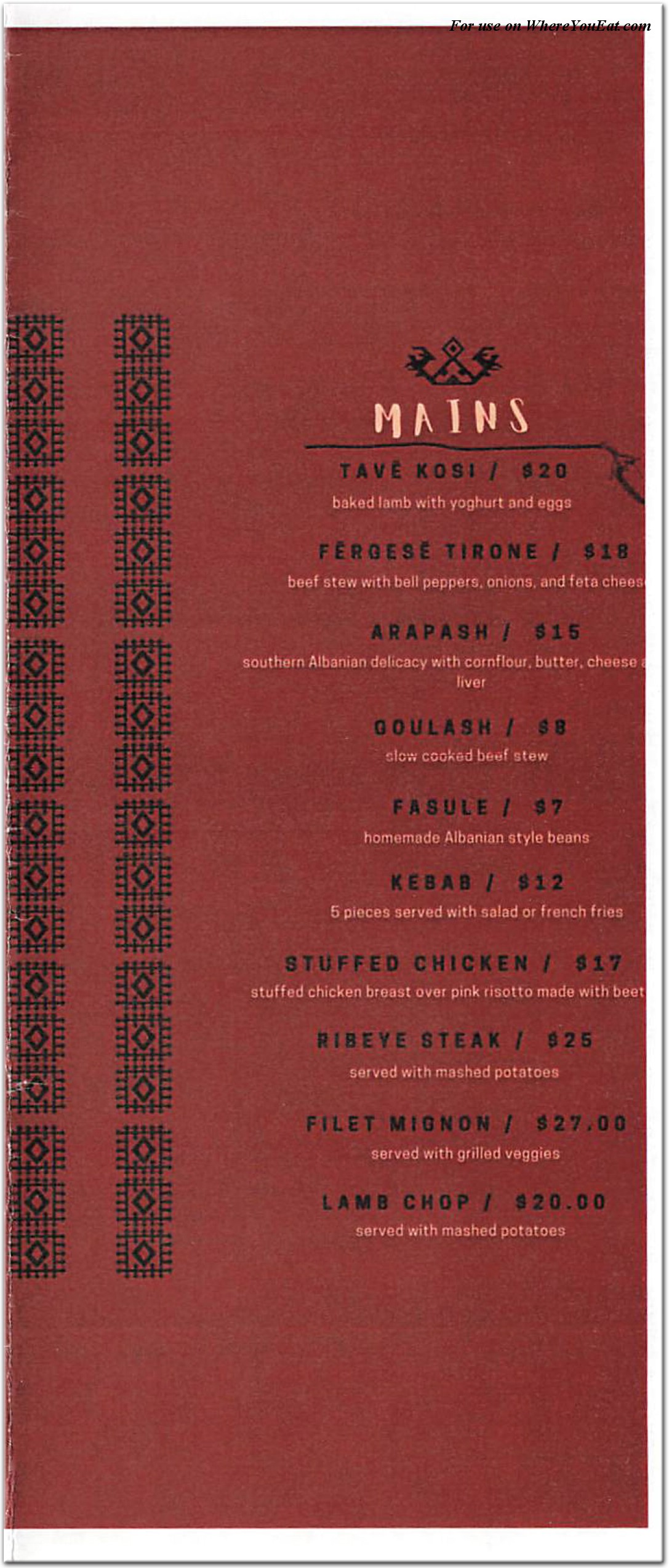 menu image