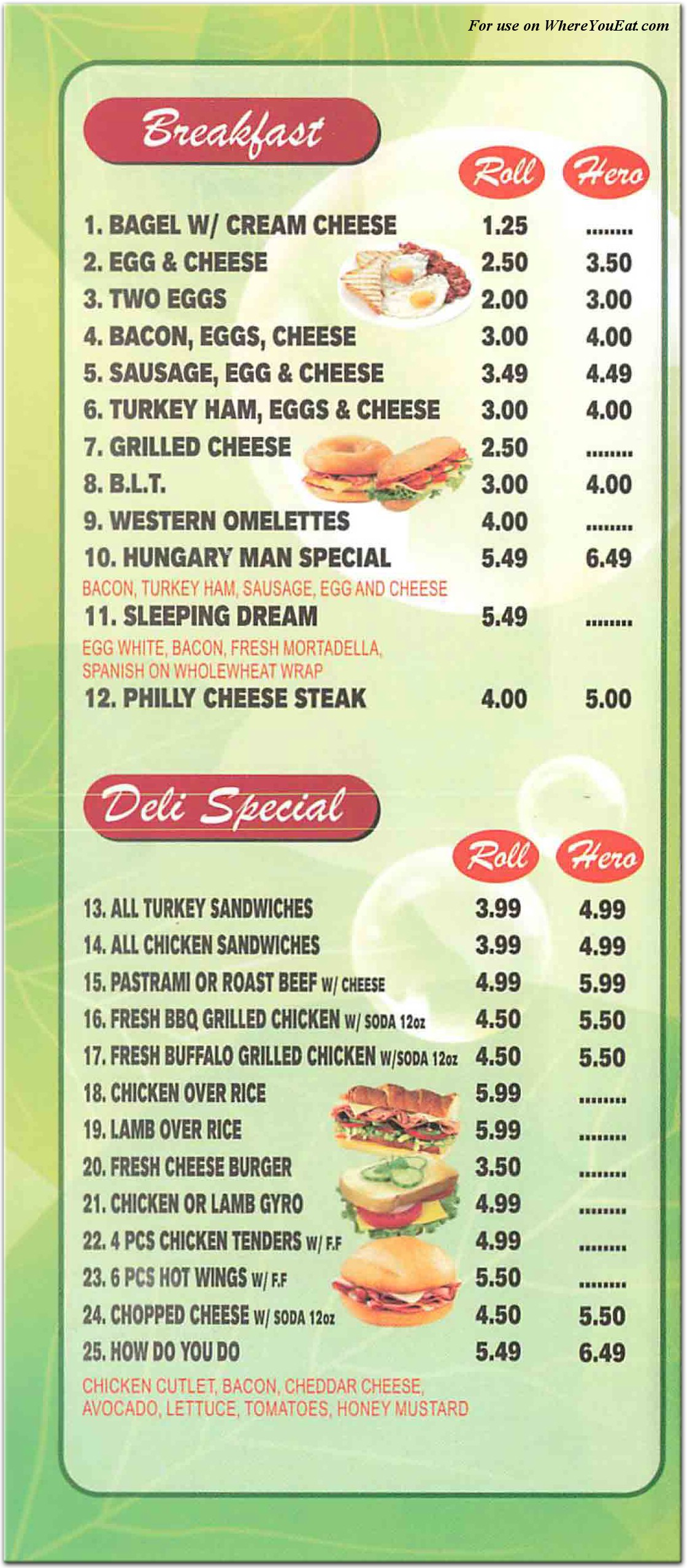 menu image