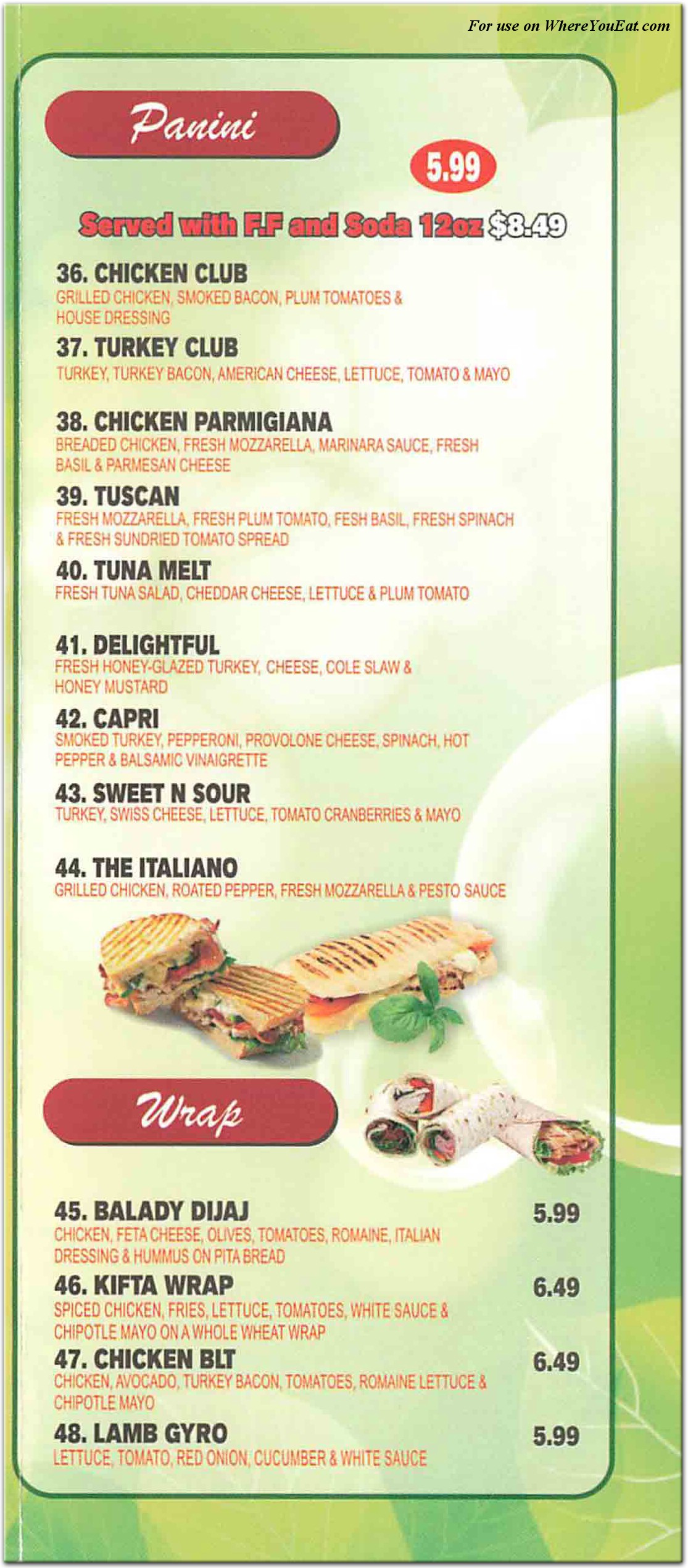 menu image