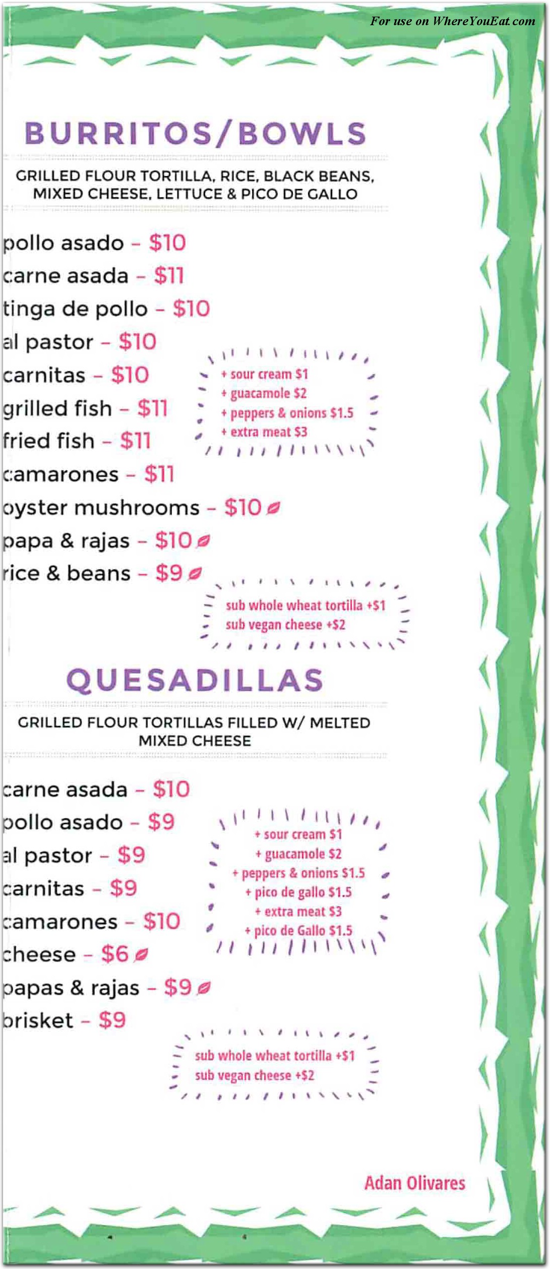 menu image