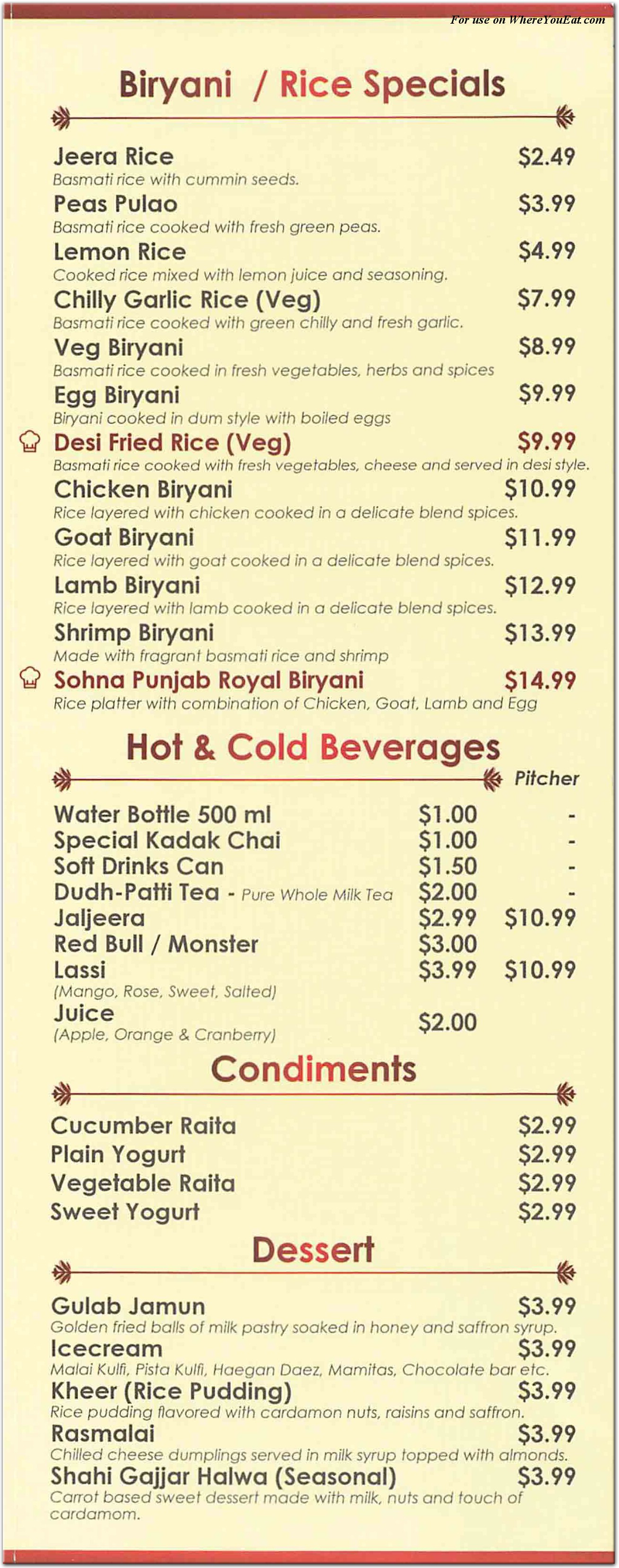 menu image