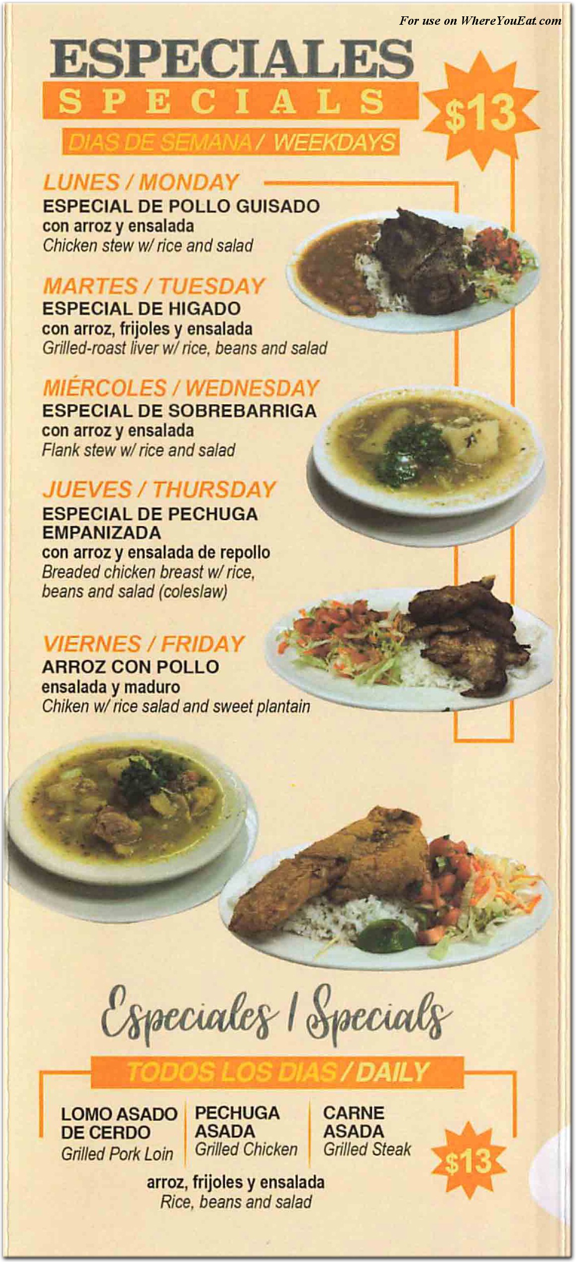 menu image