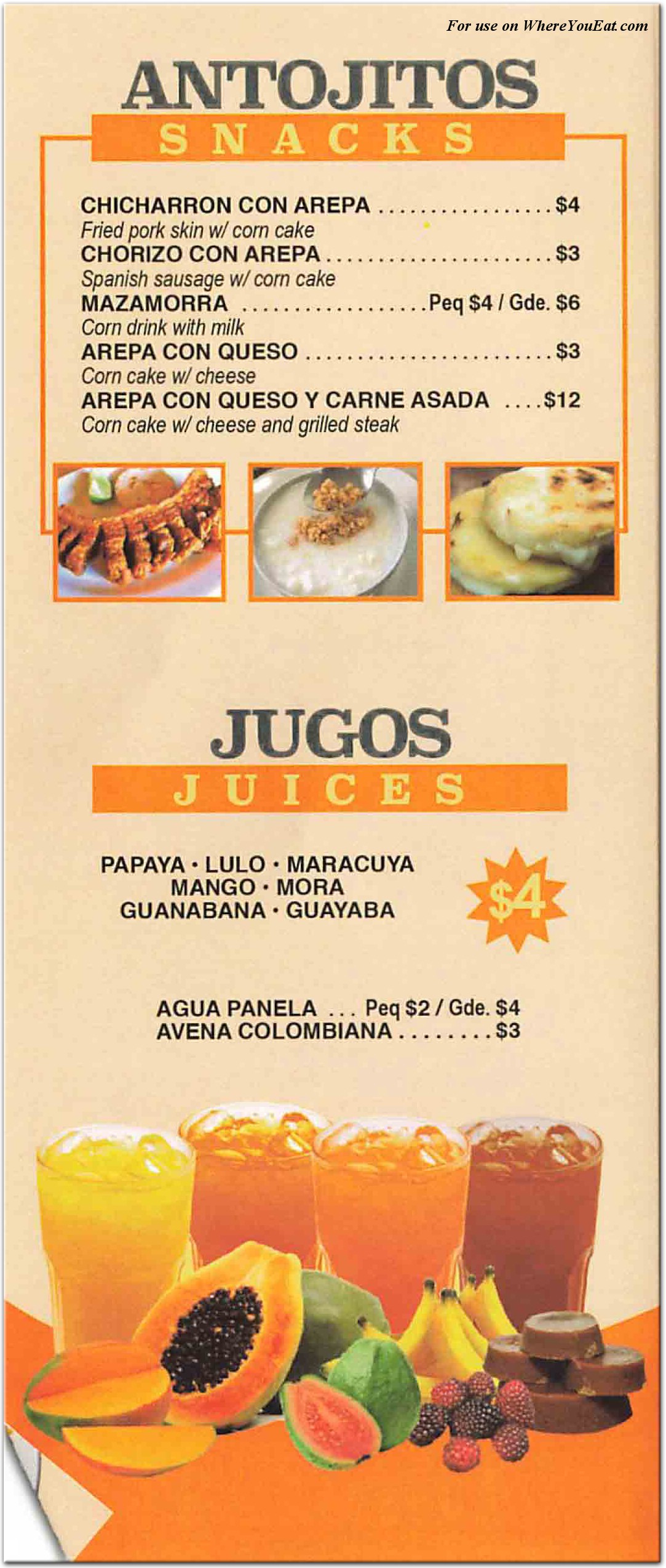 menu image