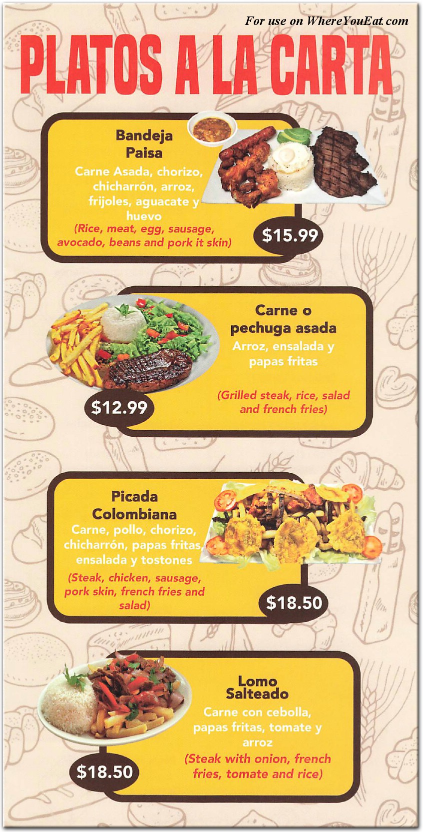 menu image