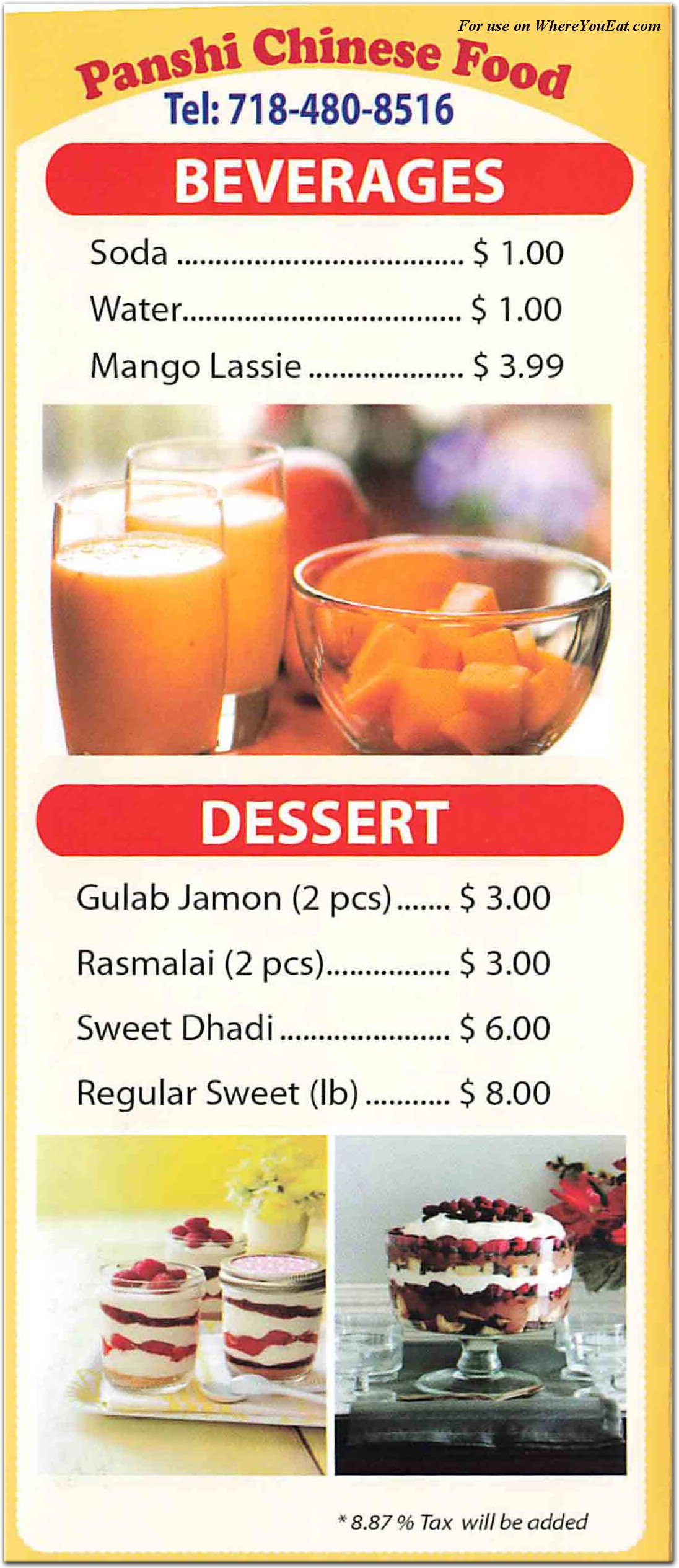 menu image