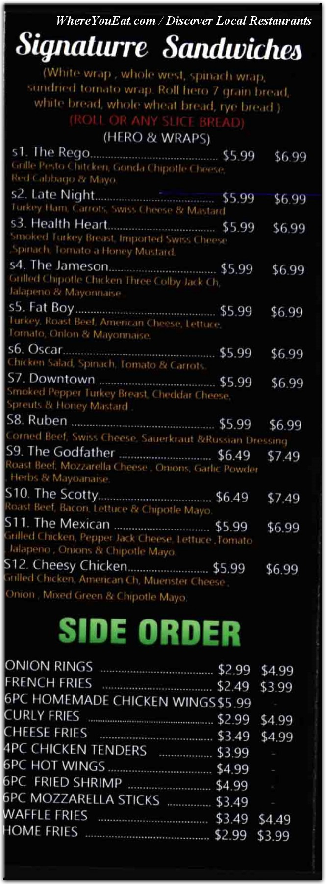 menu image