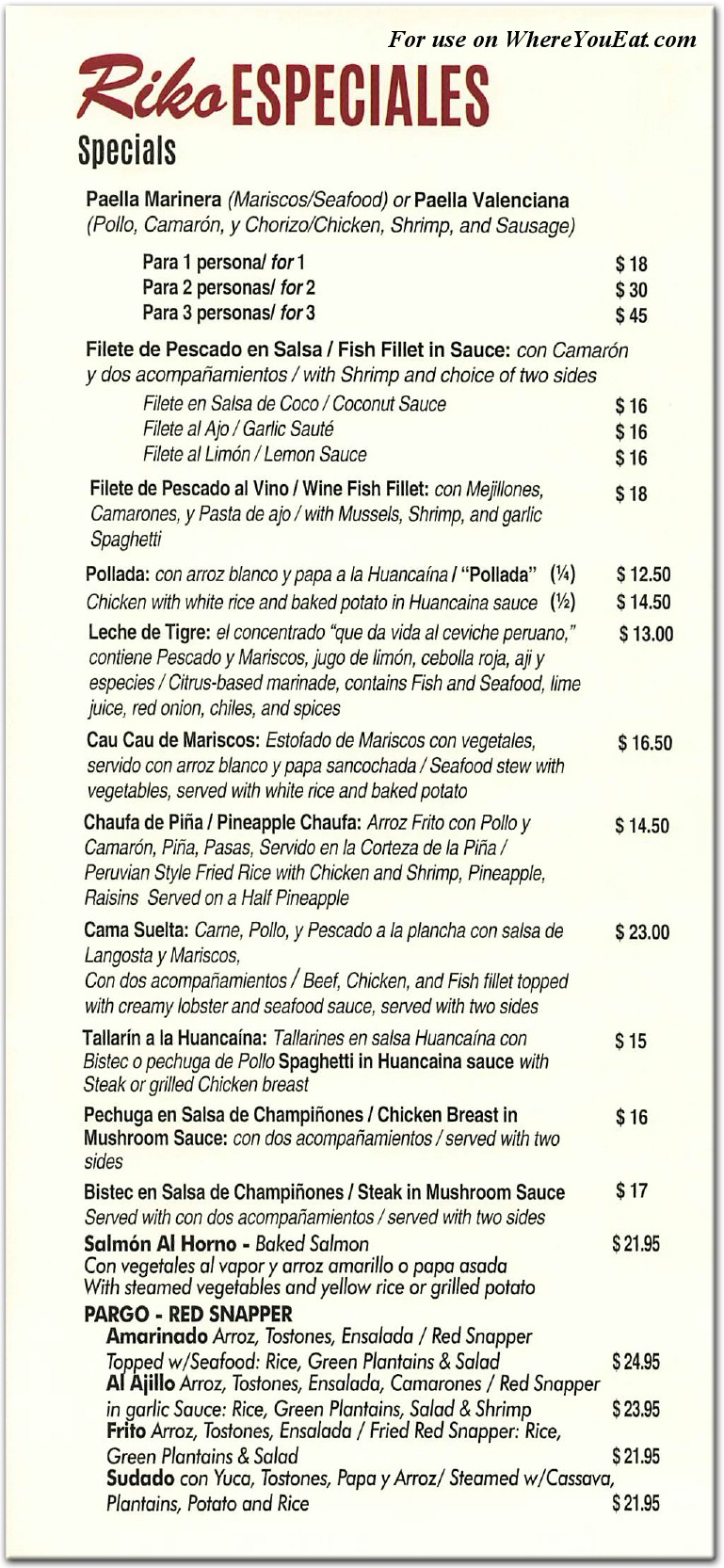 menu image