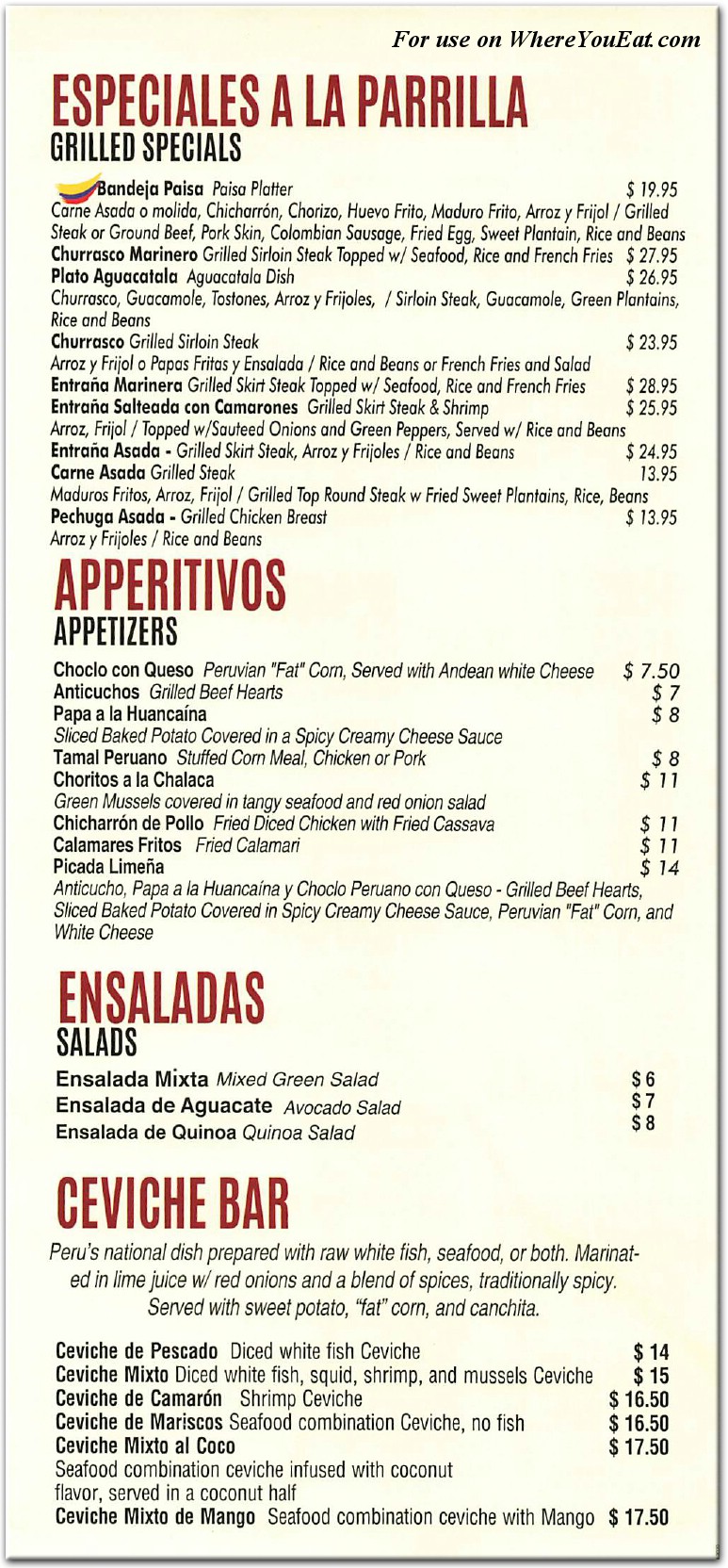 menu image