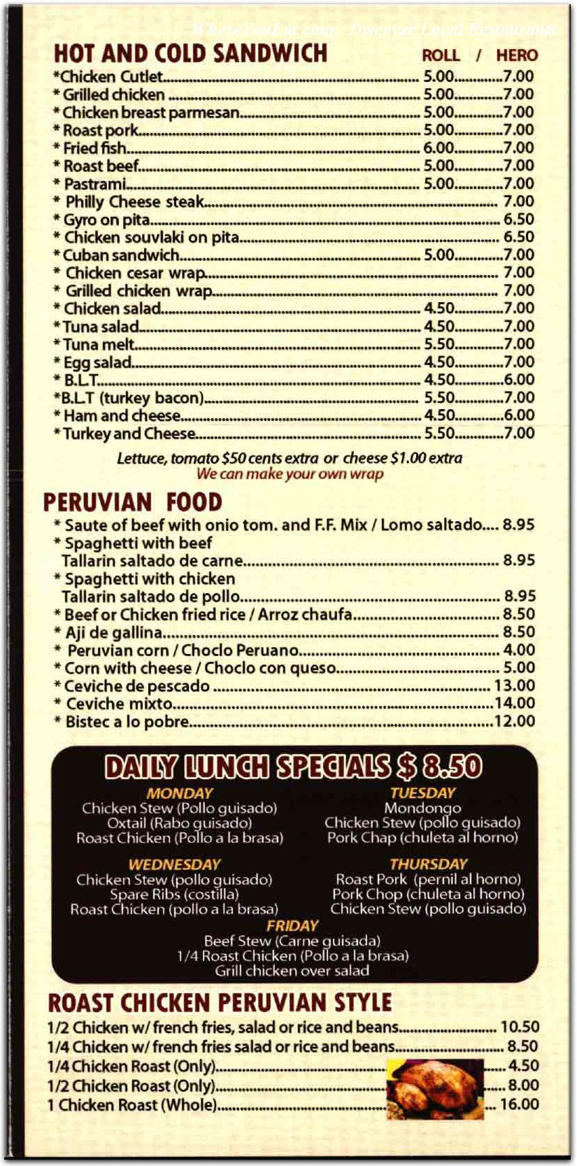 menu image